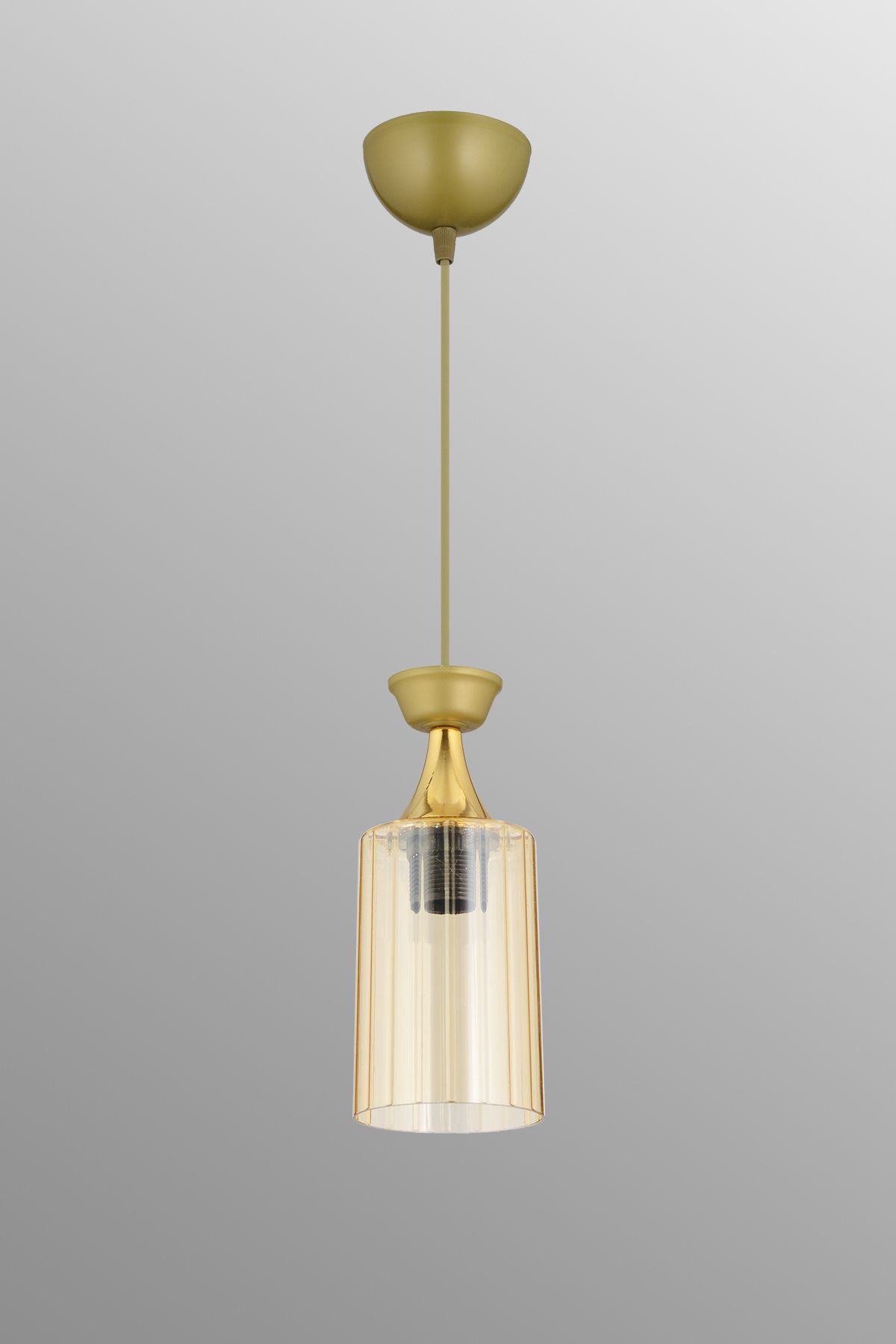 SONSUZ AYDINLATMA&AVİZE-Single Pendant Lamp Antiqued Mica Honey Glass Luxury Modern Downward Facing Chandelier 3