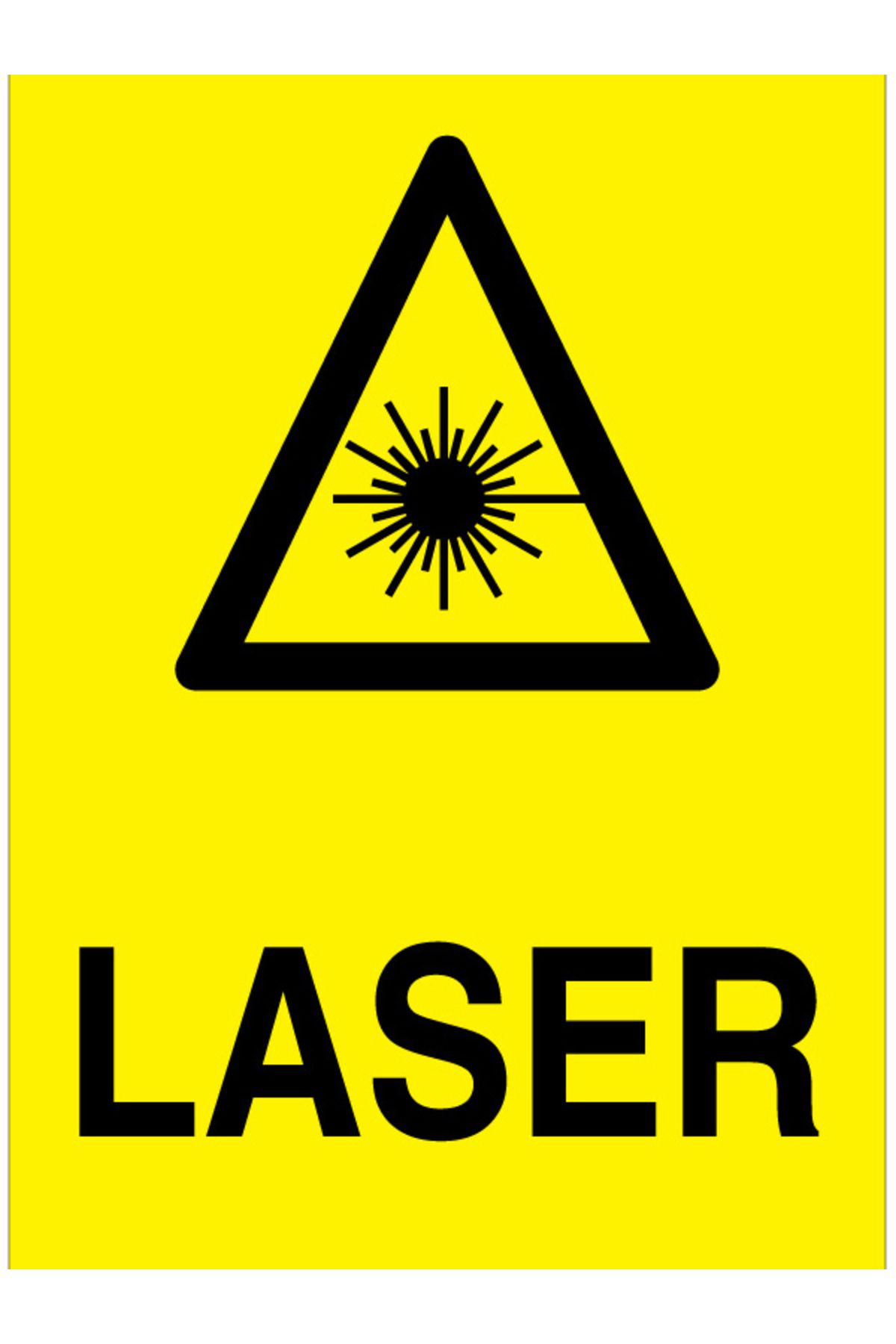 Uytab Laser Uyarı Tabelası - 20x30 Alüminyum Kompozit Panel - İL9