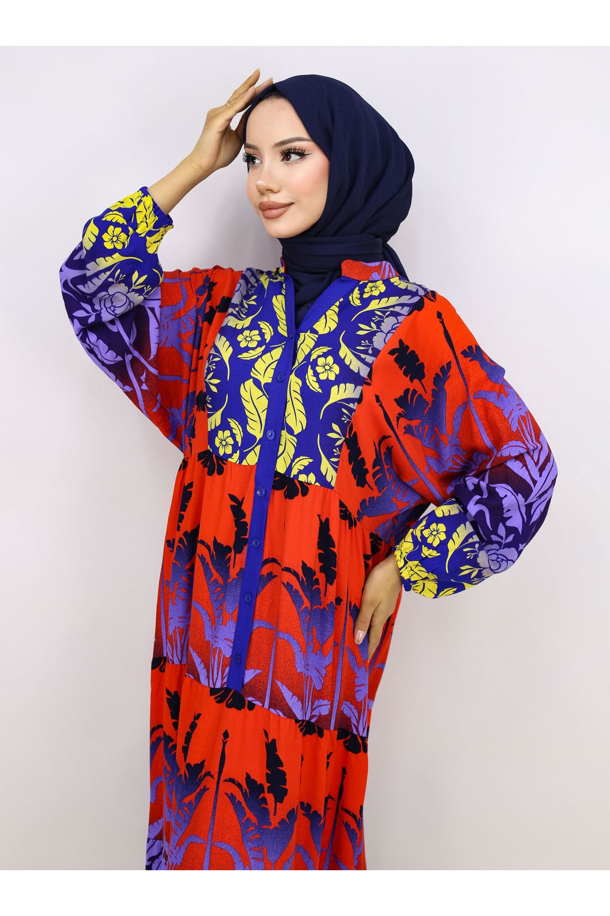 ZENANE-Zenane Red Hijab Dress 5