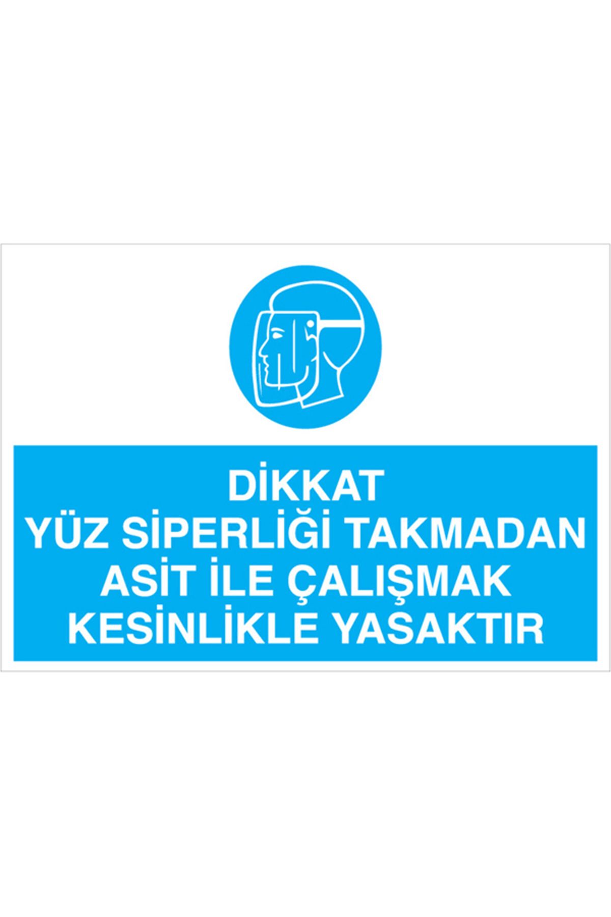 Uytab Dikkat Yüz Siperliği... Uyarı Tabelası - 20x30 Alüminyum Kompozit Panel - YK12