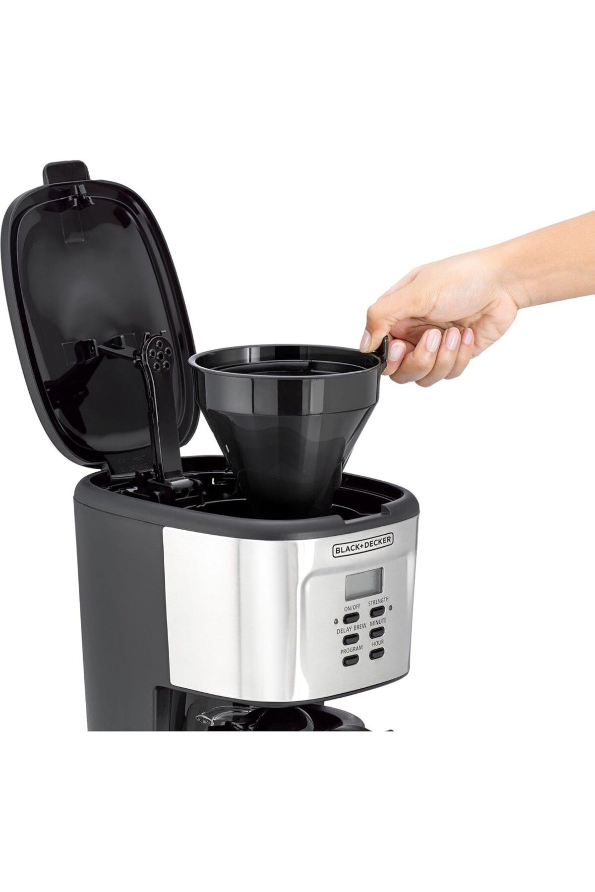 Black&Decker-900W Programmable Coffee Maker - 12 Cups, 1.5L Glass Carafe, Digital Lcd Display 4