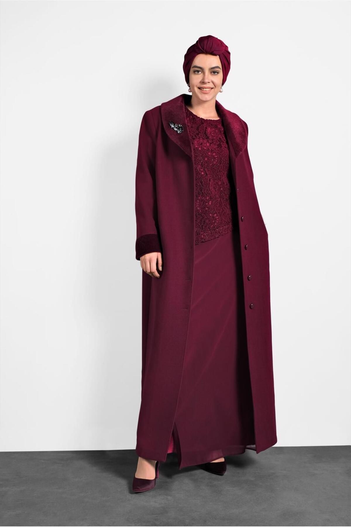 مانتو دکمه دار 90081 Alvina
