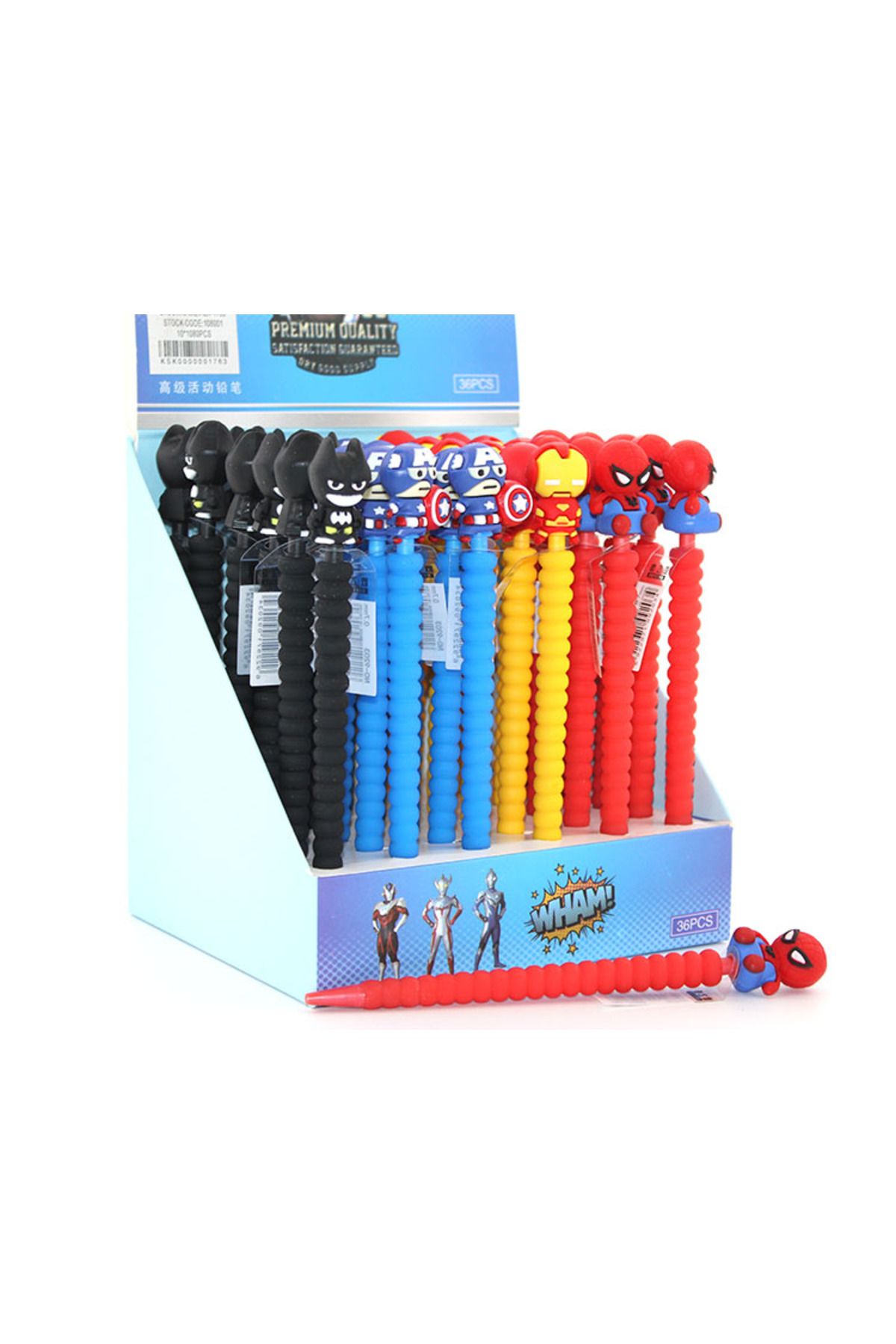 Vivesta Shop 07 Uclu Karışık Kahraman Figürlü Kurşun Kalem