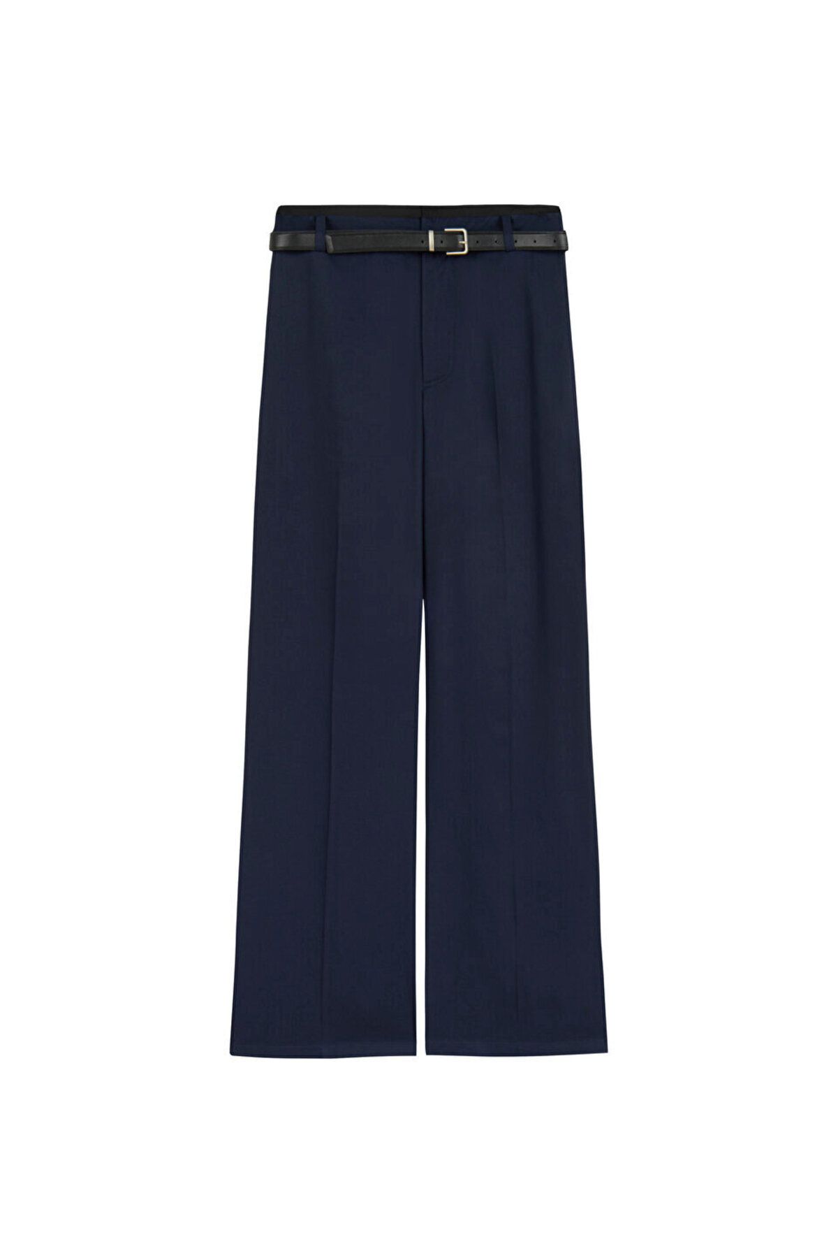 Twist-Mix Fabric Belted Trousers 3