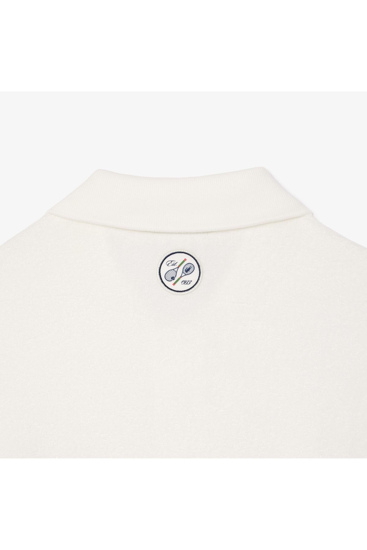 تی شرت یقه پولو مردانه و زنانه X ROLAND GARROS یونیسکس REACHED CHOLO سفید Lacoste
