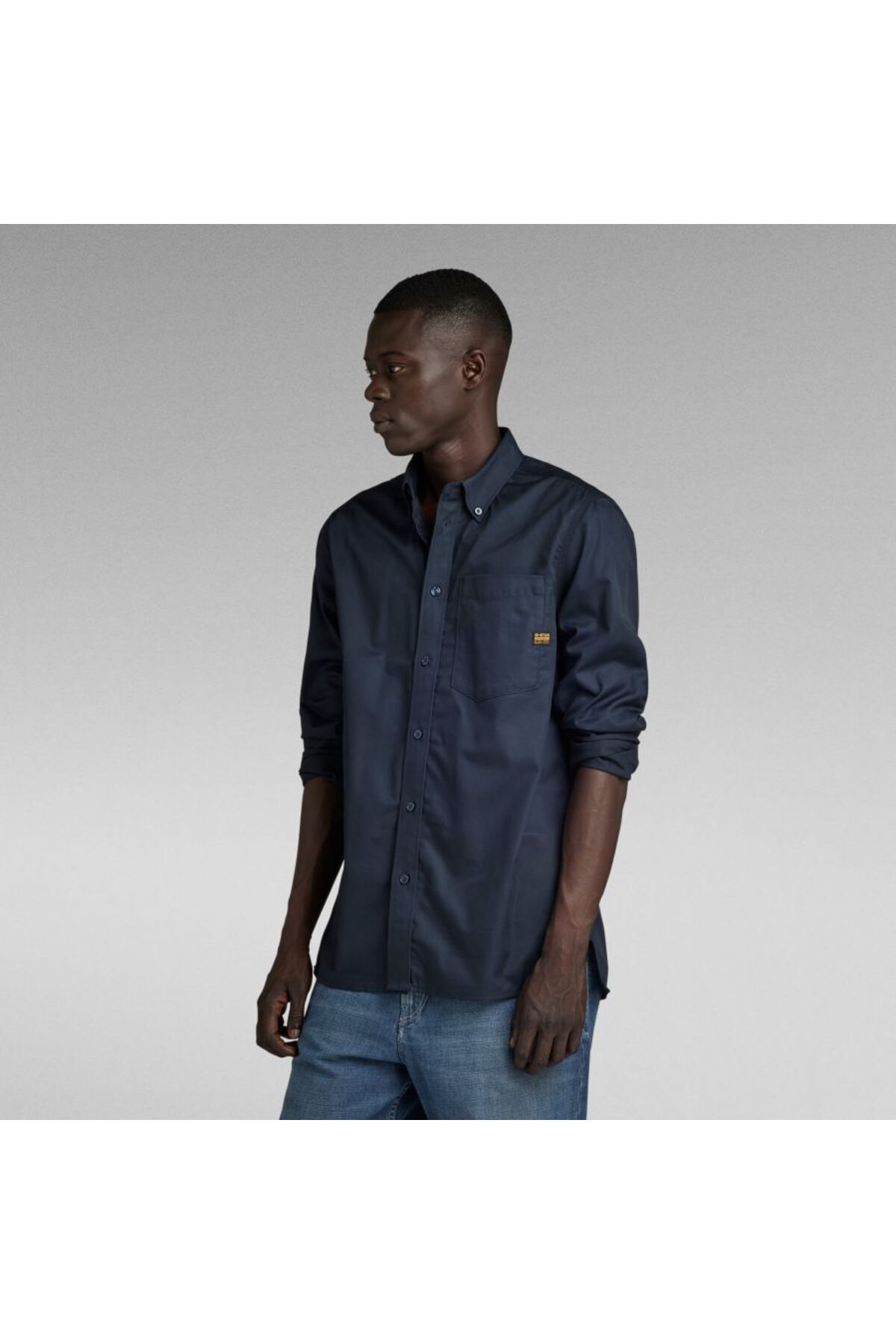 پیراهن / بلوز دکمه دار آبی مردانه G STAR RAW اورجینال G-STAR RAW