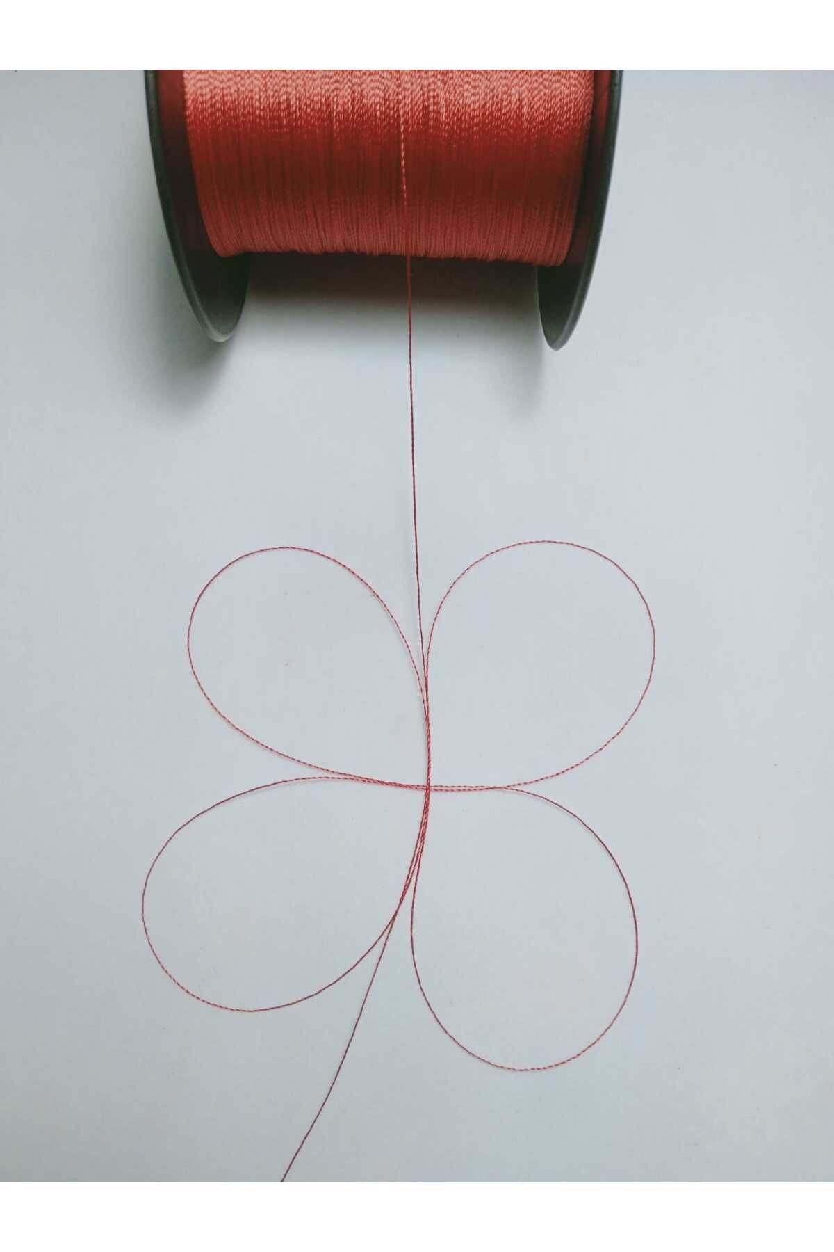 Eskişehir hobi sanat-0.2 mm 100 Meters Rosary String Rose Red Color (Thinest Rosary String) 4