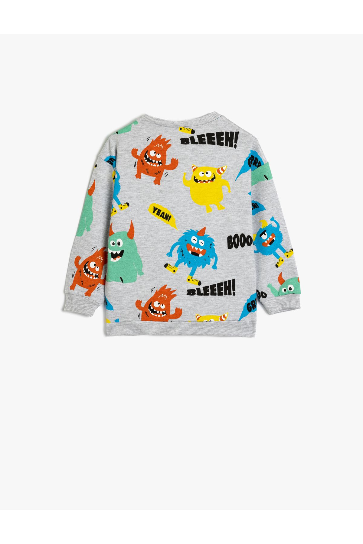 Koton-Monster Printed Long Sleeve Hooded Sweatshirt 2