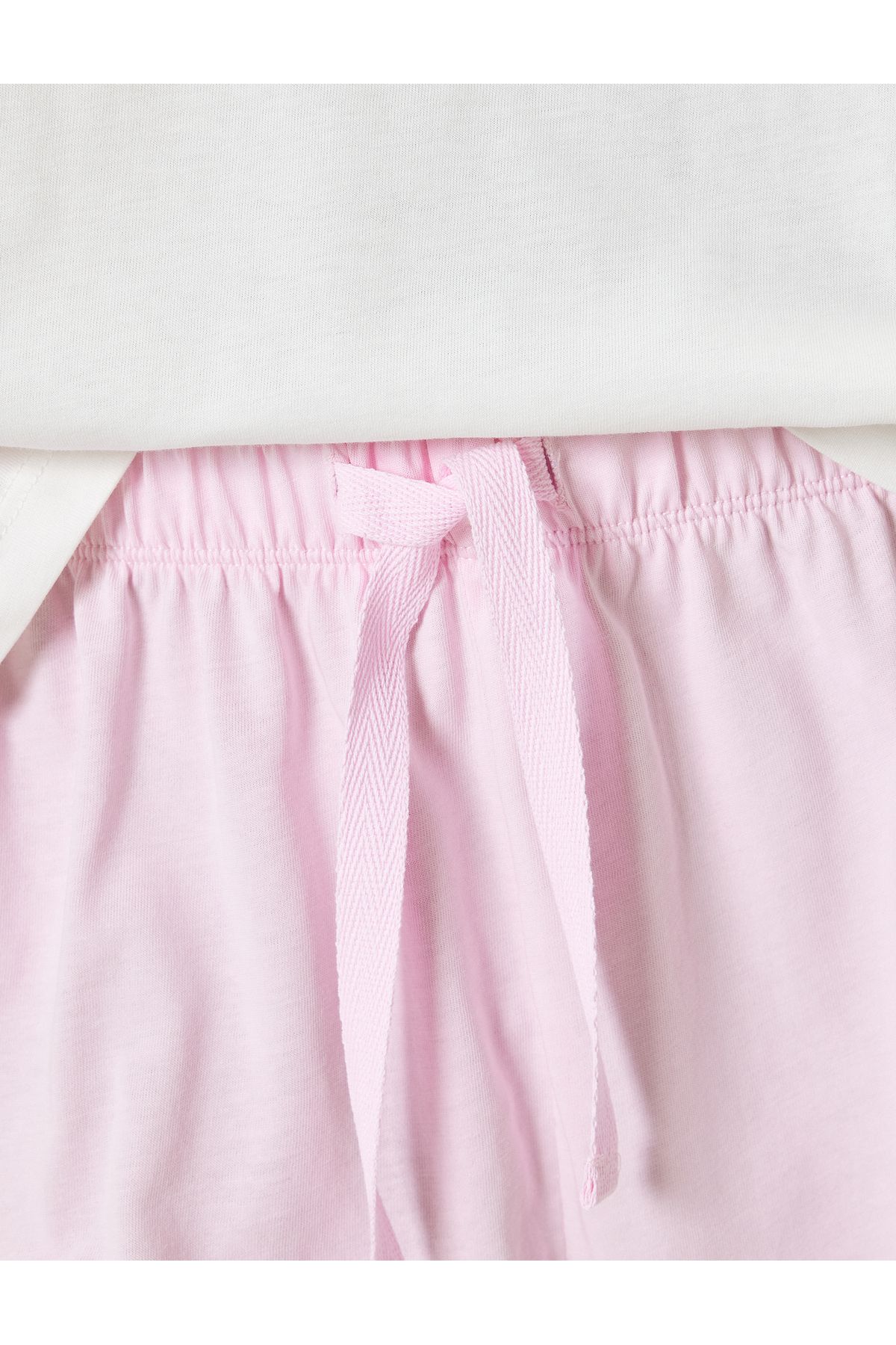 Koton-Pajama Set with Bow Print and Ruffle Detail Shorts 6