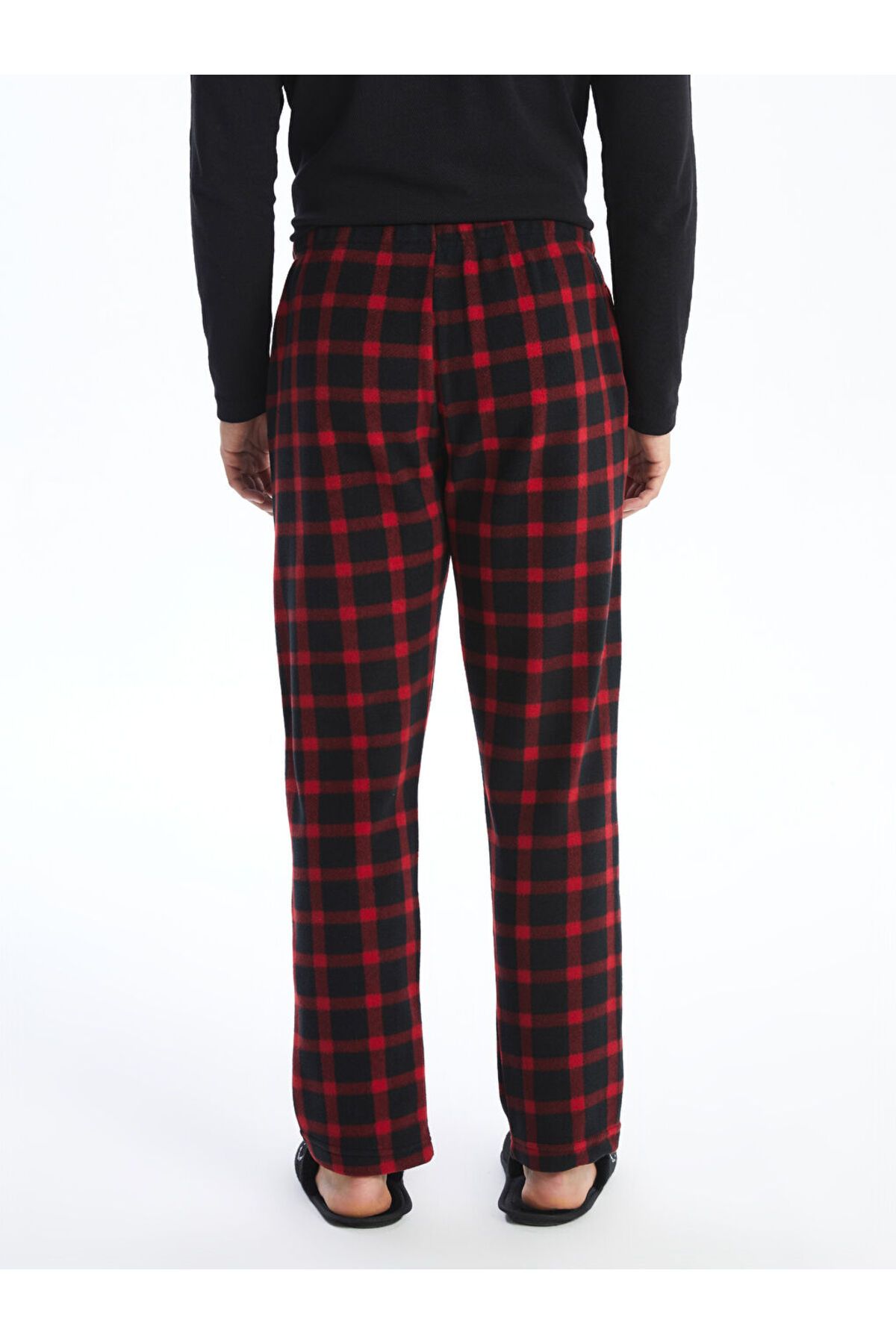 LC Waikiki-Lcwk Standard Fit Plaid Fleece Pajama Bottom 4