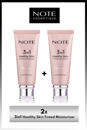 Note Cosmetics 3 In 1 Healthy Skin Tinted Moisturizer 50 Spf Krem x 2 Adet Ma...