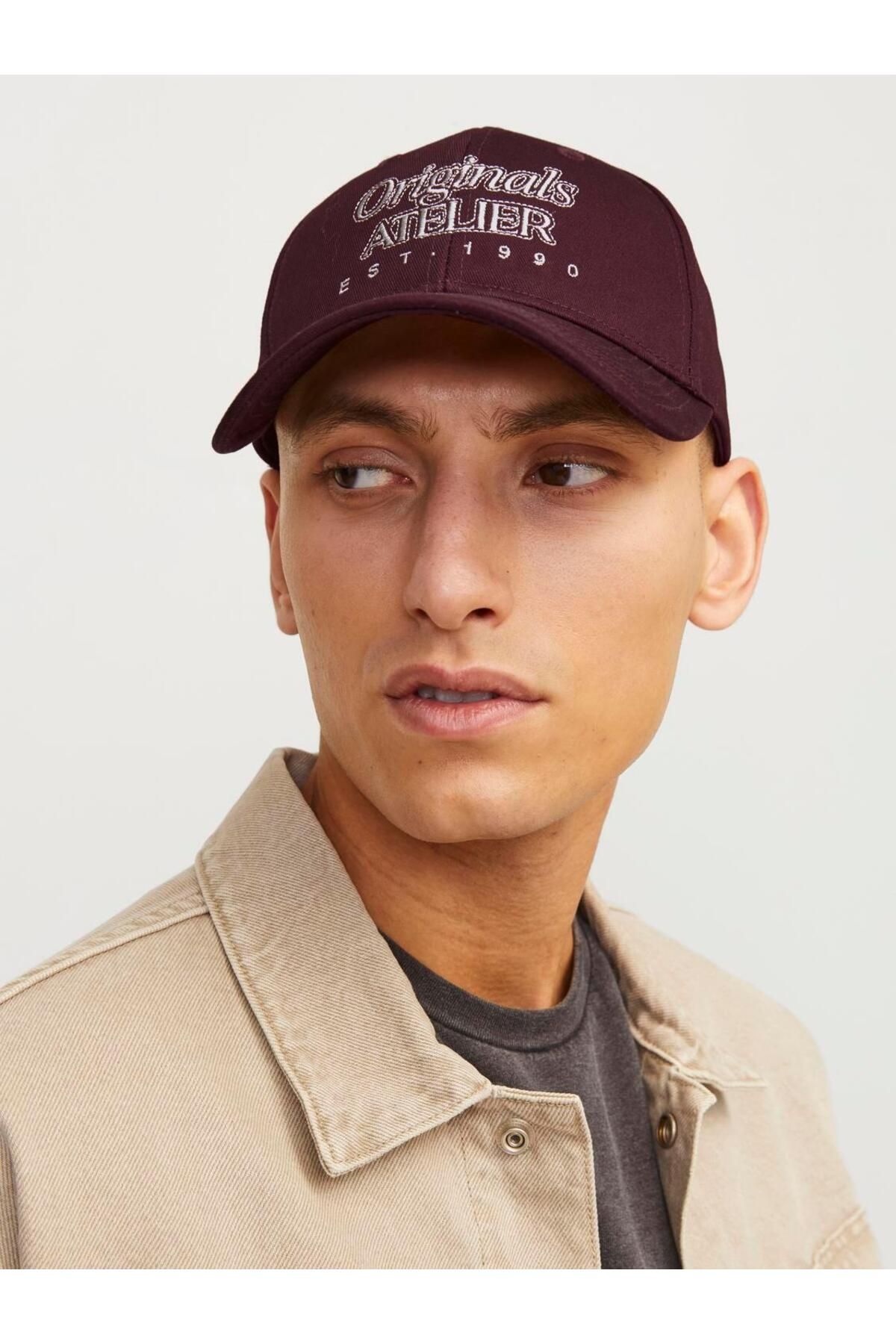 Jack & Jones-Jactrue Baseball Cap - Noos Ln 12263304 , Vineyard Wine Color 1