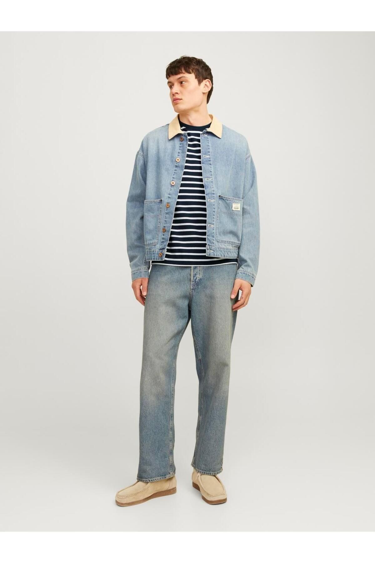 تیشرت جک اند جونز 12156101-Navy Blaze