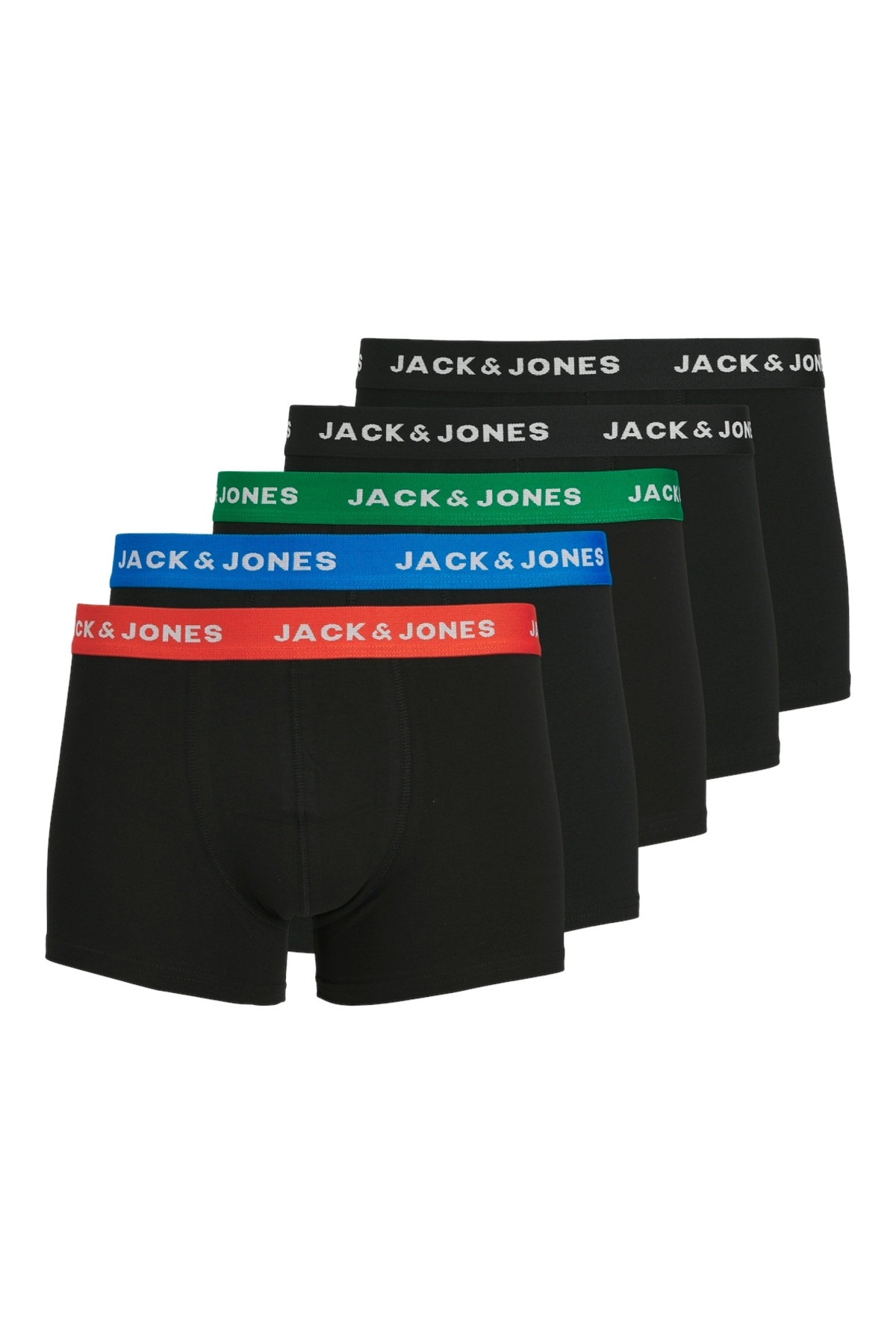 Jack & Jones Herren Boxer Shorts, 5-Pack - JACHUEY TRUNKS, Baumwoll-Stretch