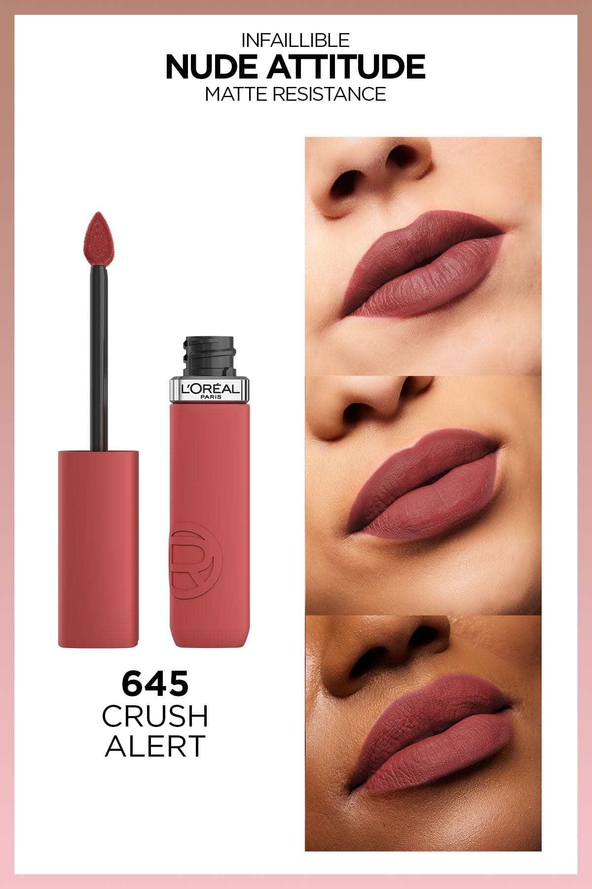 رژ لب مات مایع Infaillible Matte Resistance - 645 Crush Alert L'Oreal Paris