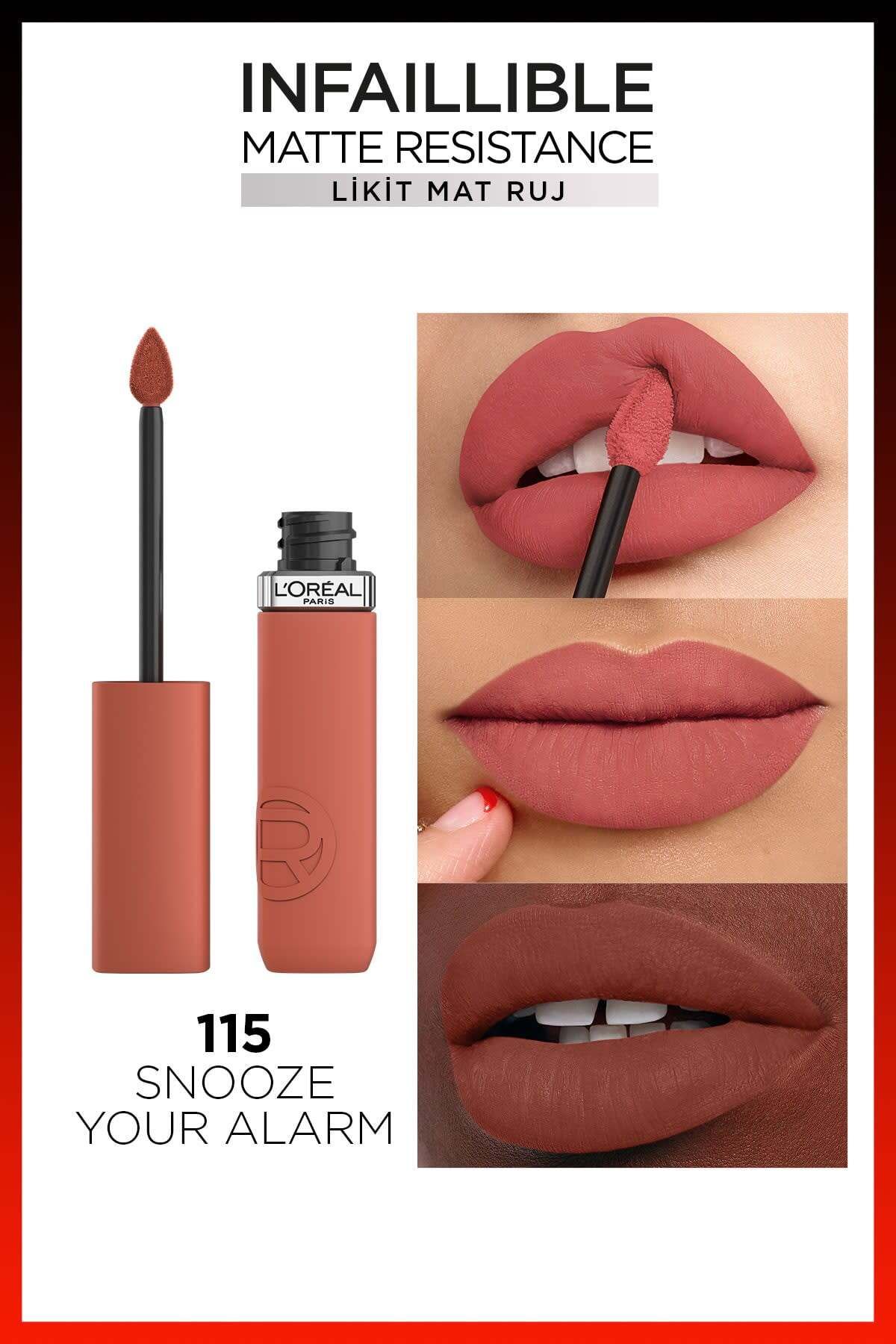 رژلب مات مایع Infaillible Matte Resistance - 115 Snooze Your Alarm L'Oreal Paris
