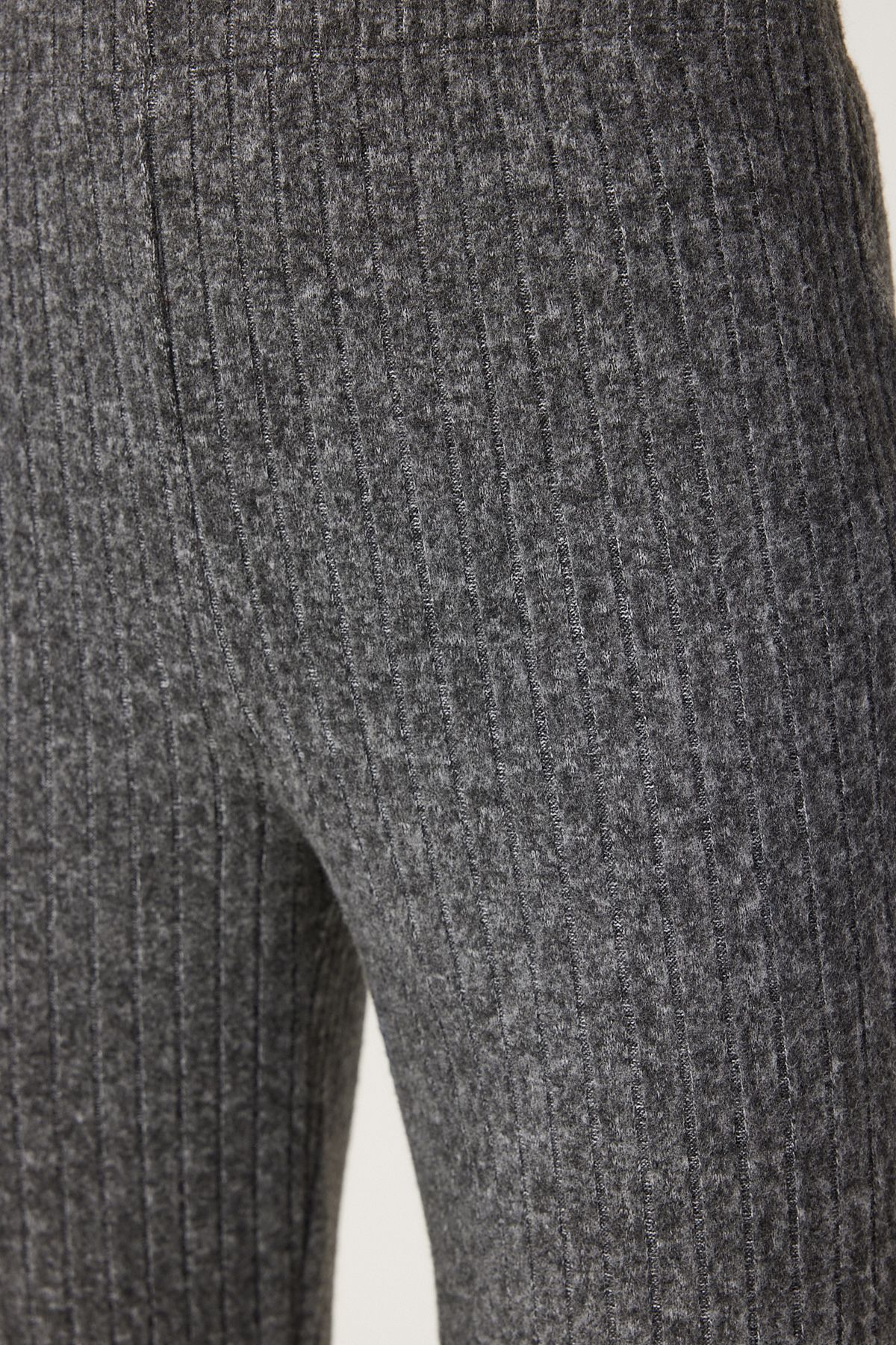 Happiness İstanbul-Anthracite Women's Knitted Blouse and Trousers Set - Comfortable Corduroy Rg00047 7