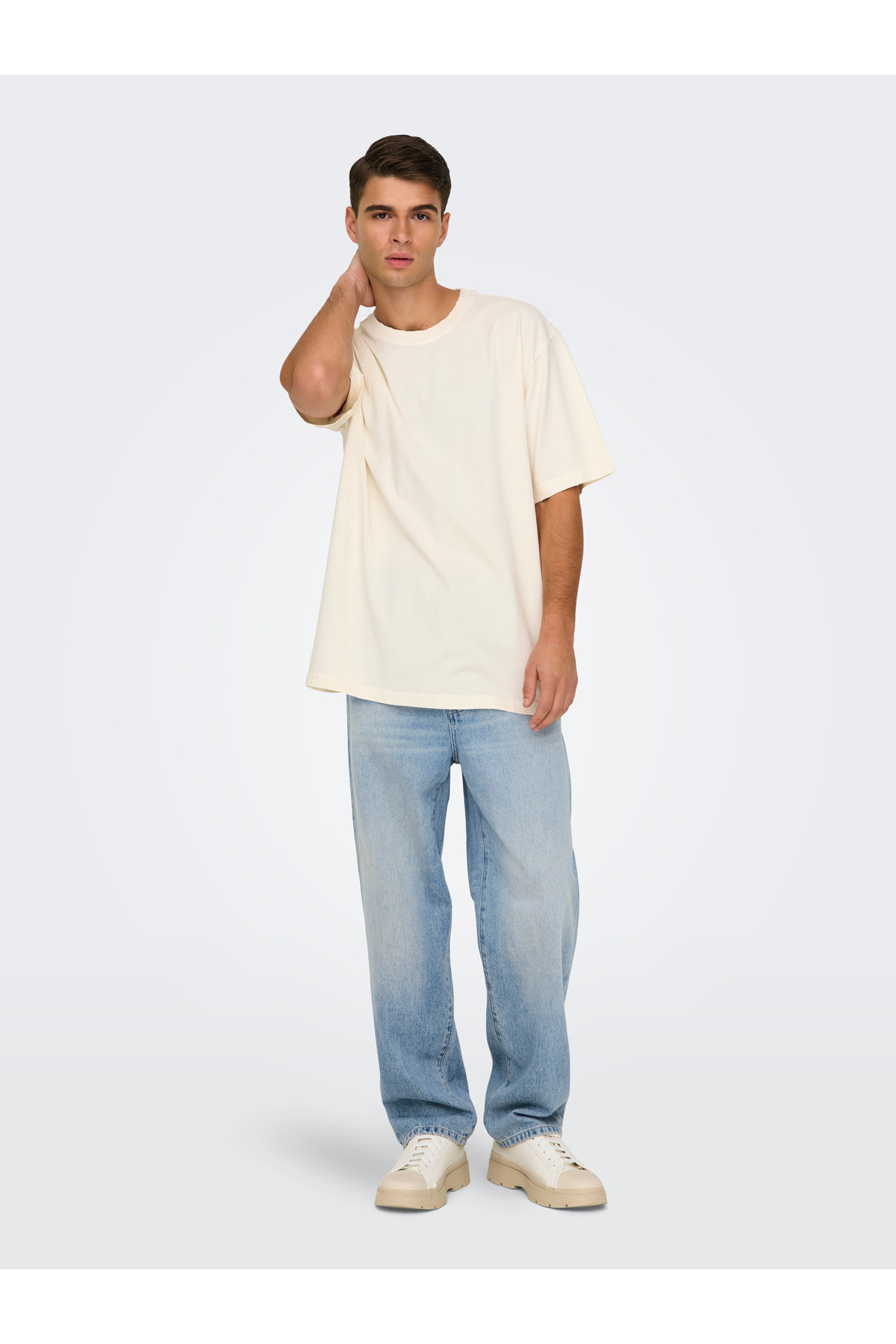 Only & Sons-Onsfade فضفاض Lb 2330 تاي Dnm Noos 22032330   الدنيم الأزرق الفاتح 2