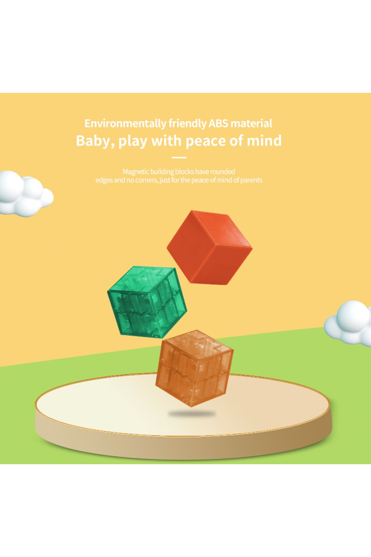 supstem-16PCS Magnetic Building Blocks Children Removable 3D Magnet Cube Blocks Set Fidegt Toys for Kids ... 4