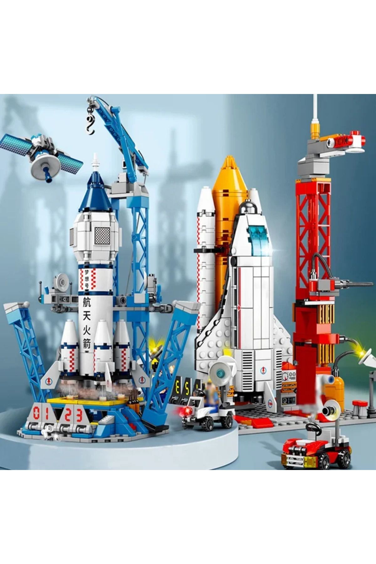 smvp-New Aviation Spaceport Model Space Shuttle Rocket Launch Center Construction Building Blocks Spac... 3