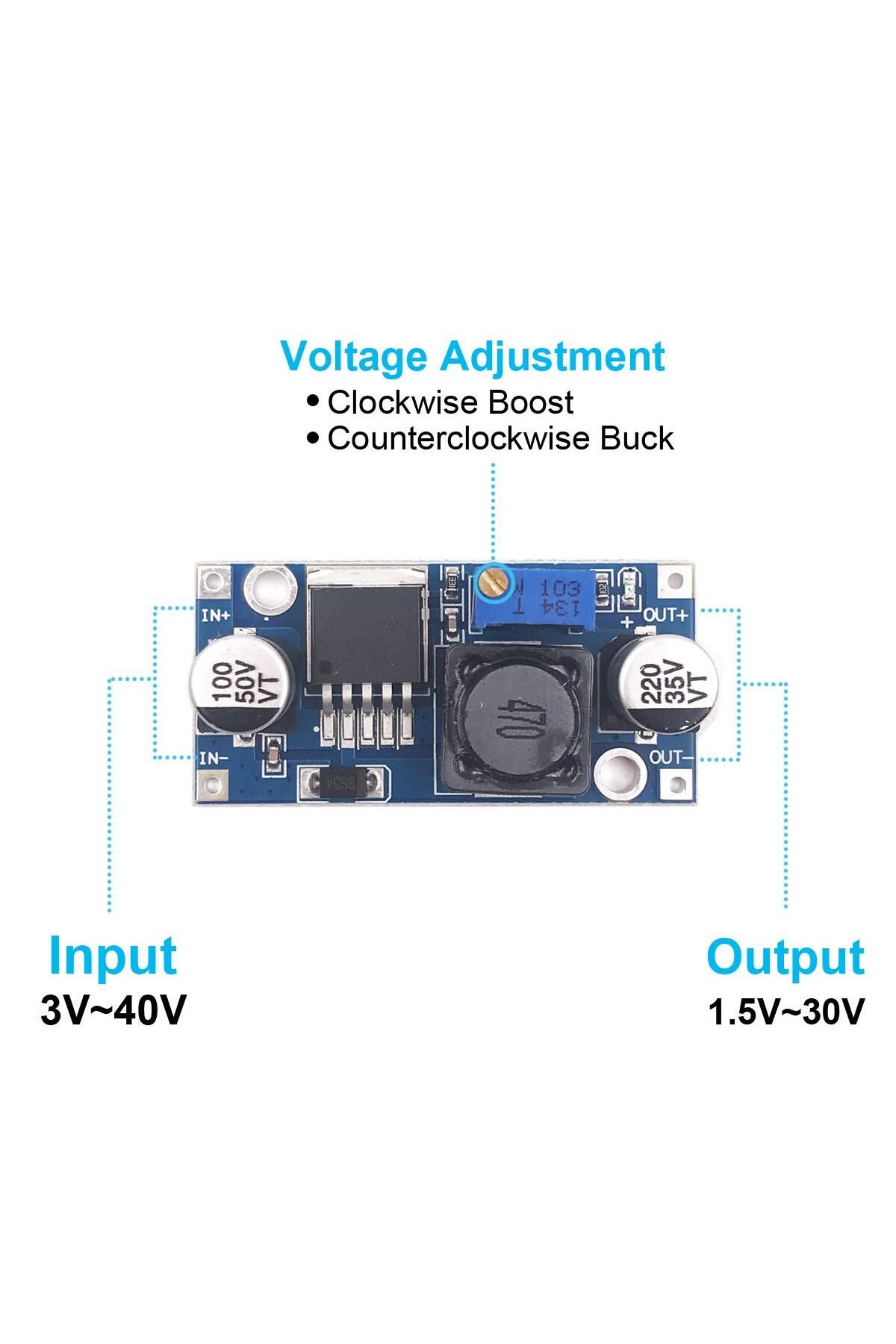 AOKIN-10pcs LM2596 LM2596S DC-DC Step Down Variable Volt Regulator Input 3.0-40V Output 1.5-35V Adjusta... 5