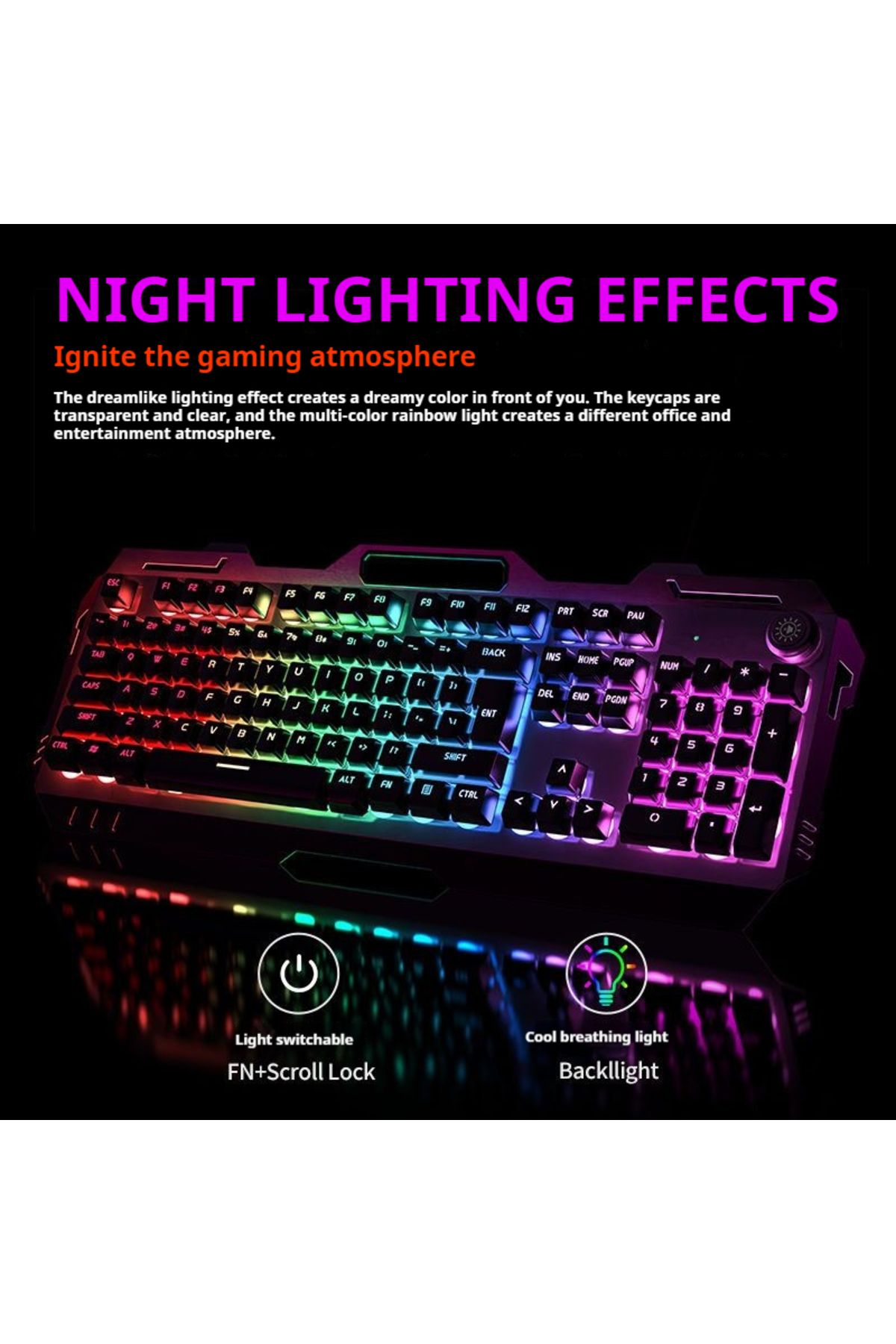 Choice-EWEADN Wireless Keyboard and Mouse Combo, LED Backlit Rechargeable USB Keyboards And Mouse Set, w... 7