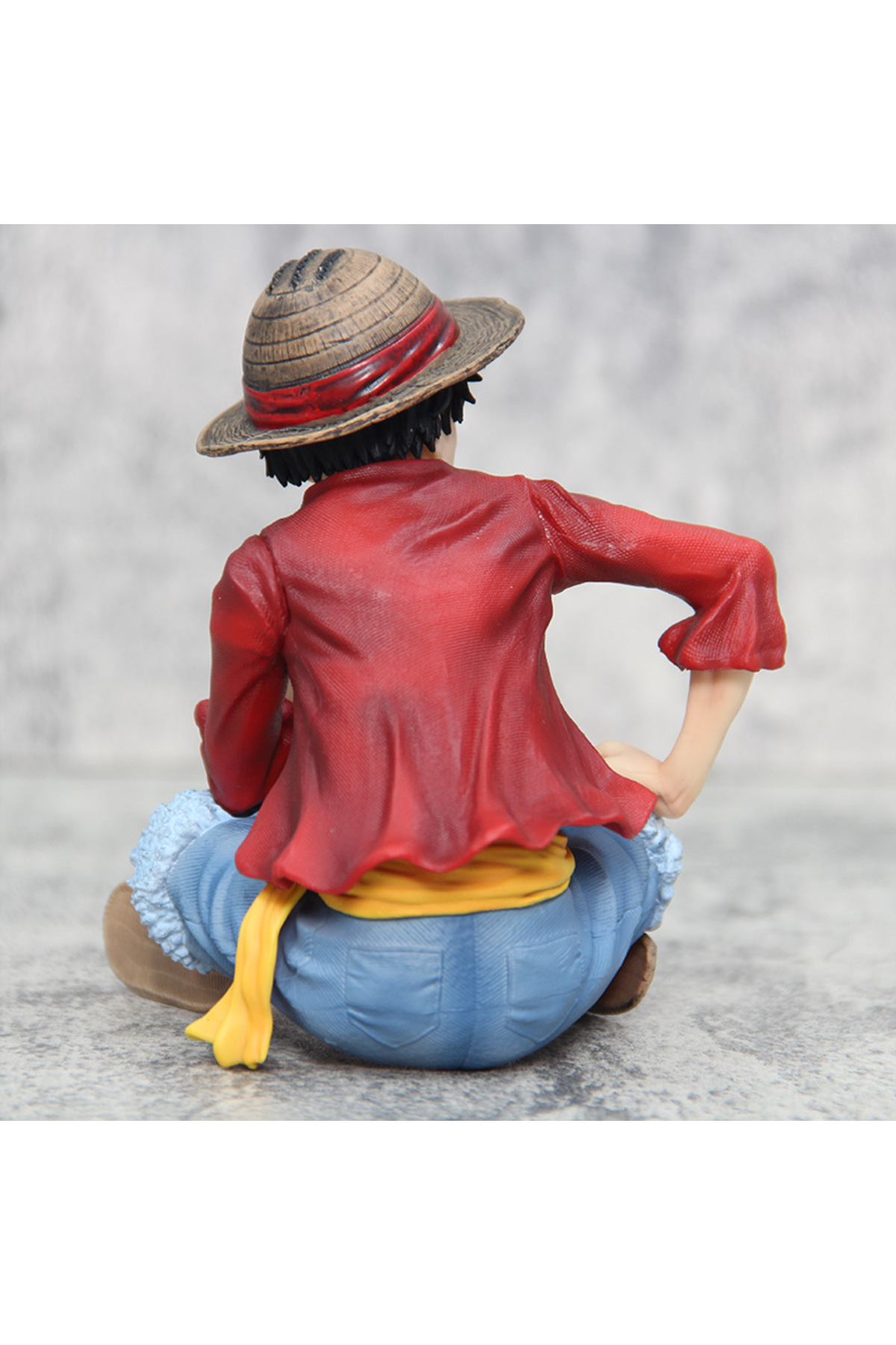 Choice-One Piece 13cm Iu Sitting Posture Luffy Anime Figure Model Straw Hat Smiling Face Luffy Model Com... 7