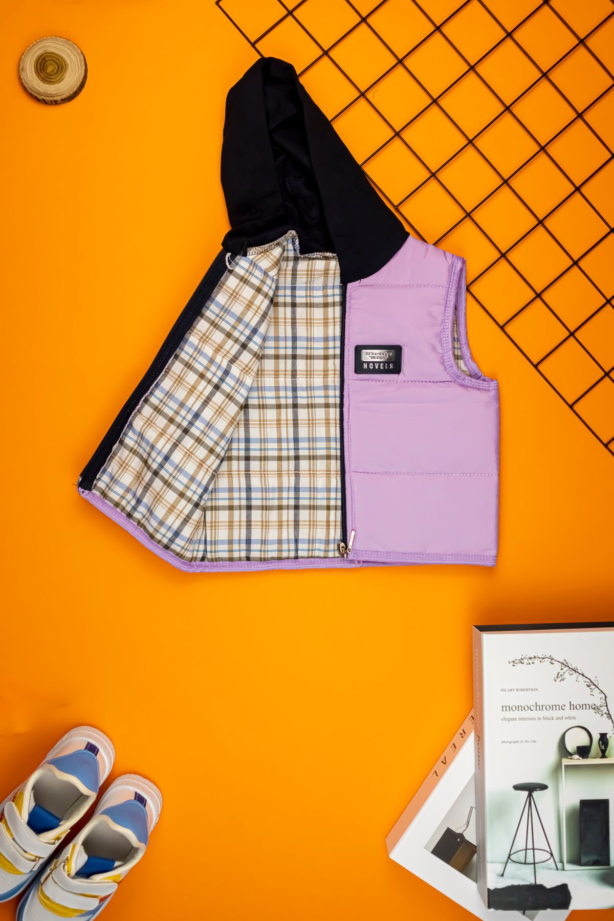 Yalçınoğlu-Lilac Hooded Children's Vest Age 1-5 4