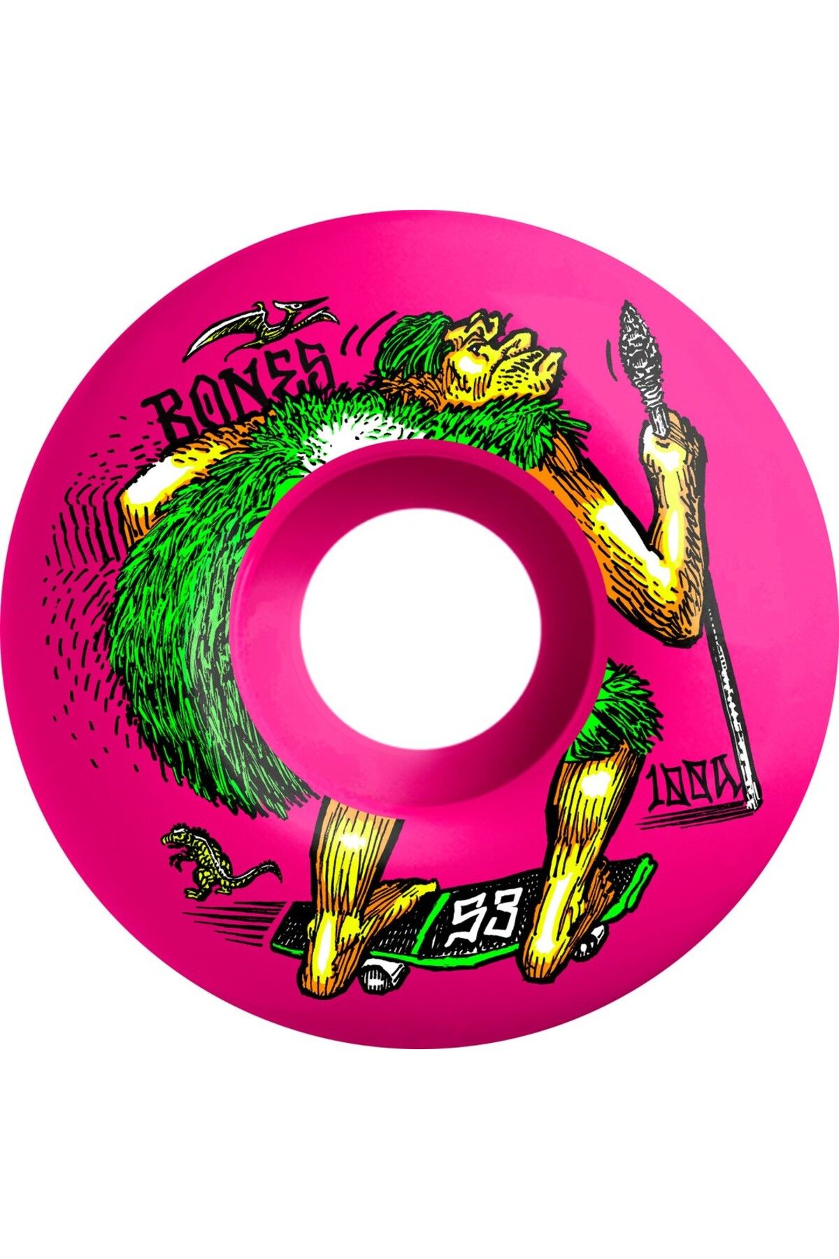 Bones 100s Og Neonderthal Pink 53MM V4 100A Wheels