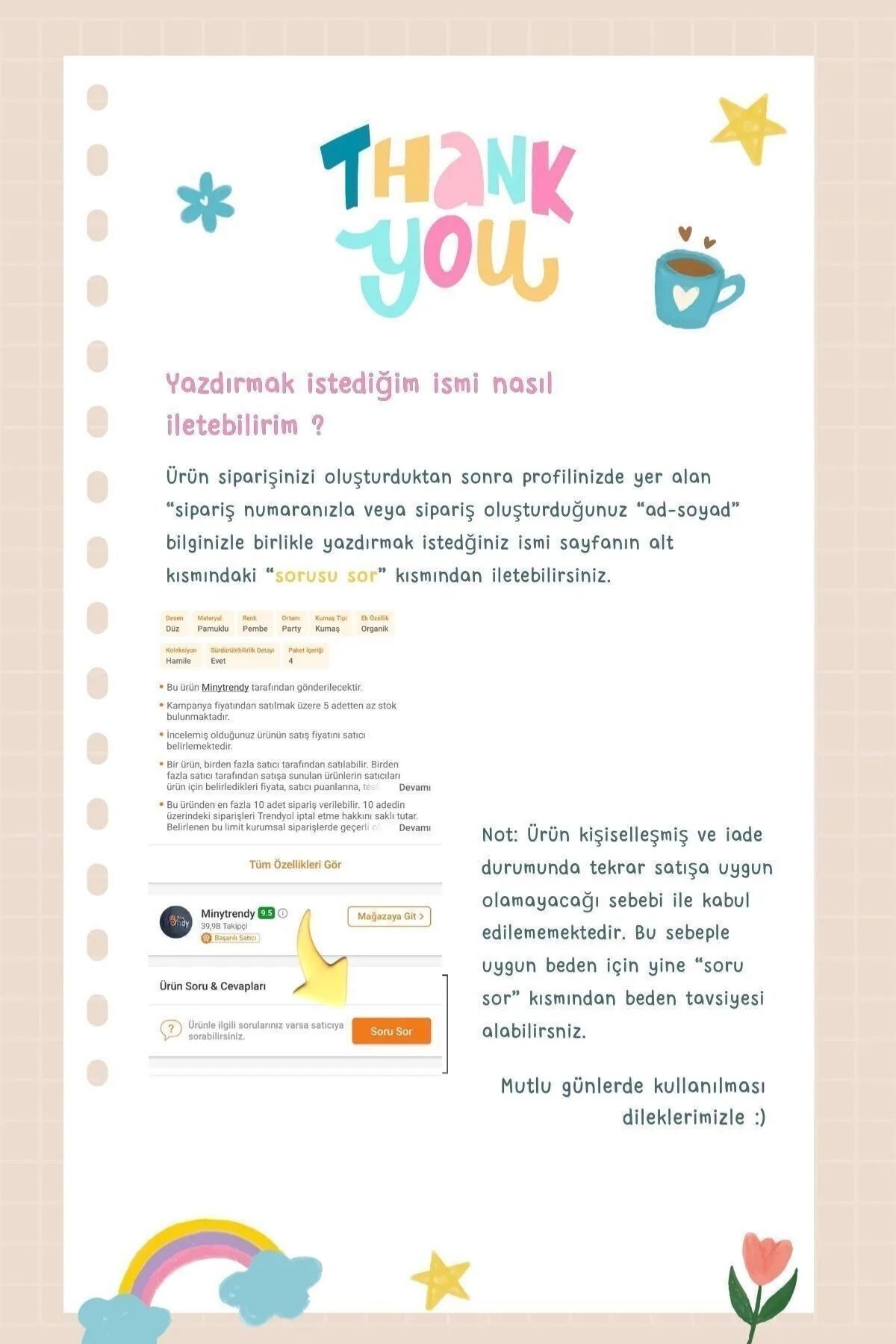 Minytrendy Kız Bebek Isimli Yenidoğan Tulum Fistolu Şapka Hastane Çıkışı Mevlüt Kıyafeti Bebek Hediyelik-beyaz fotoğrafı 4 (önizleme)