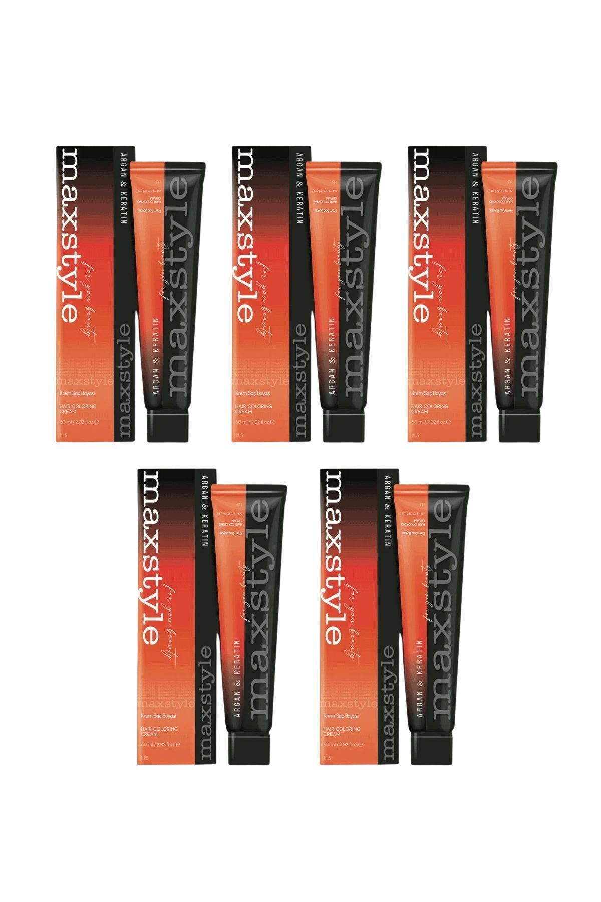 MAXSTYLE A2555 Argan Keratin 2025/12.22 Açıcı Lila İriza 60 Ml 5 Adet Saç Boyası Oksidansız