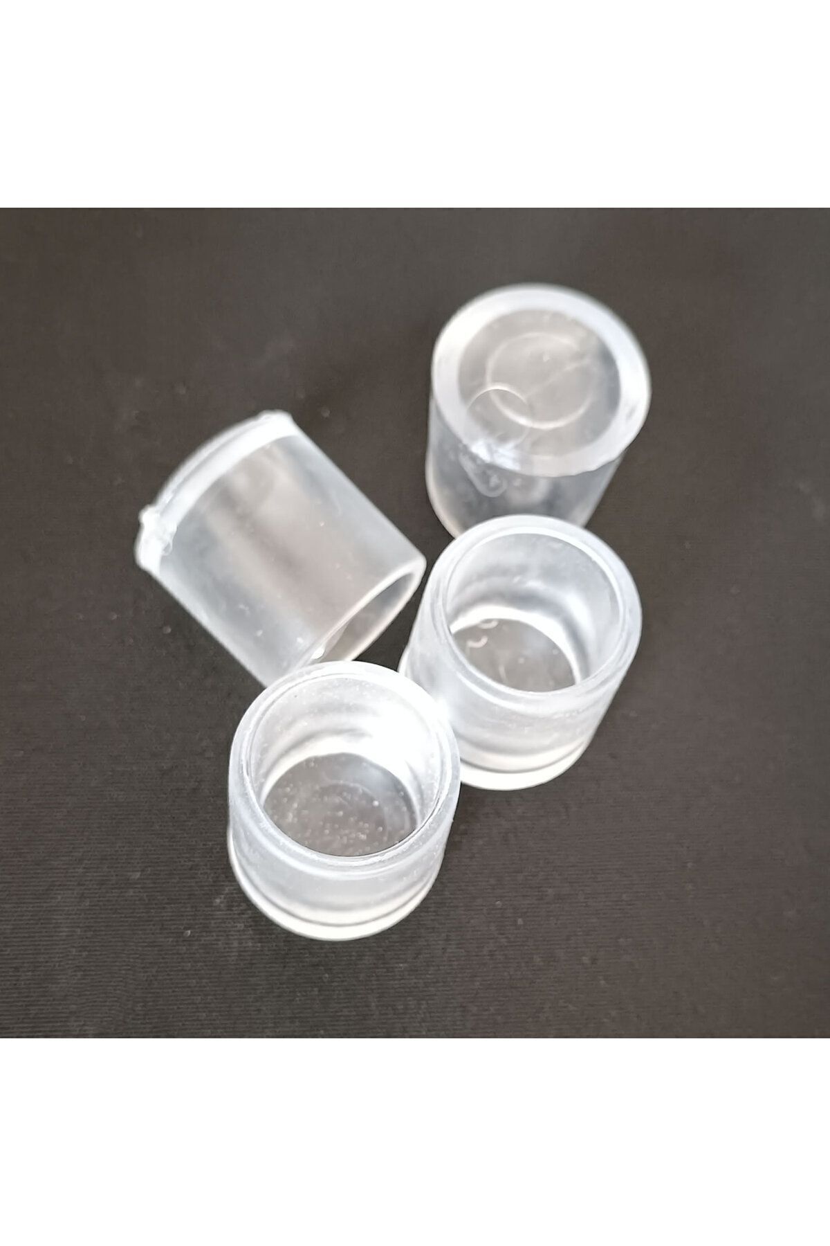 Mikasso 25 Mm Pvc Sandalye Profil Ayak Pabucu Sessiz Yumuşak - Şeffaf (4 Adet) Turuncu 4'lü Masa Ayağı TR AD