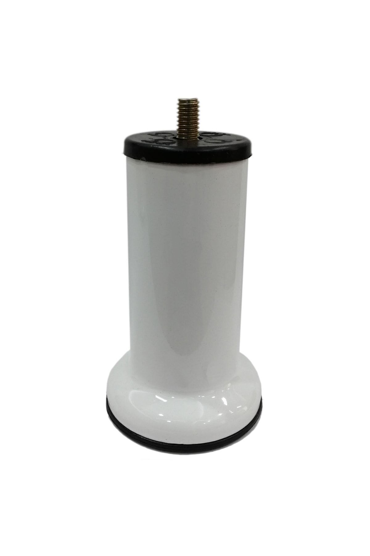 Mikasso Mobilya Baza Ayağı 12 Cm Beyaz 3/8" Kalın Diş Beyaz 1'li Baza Ayağı TR ADEM KOÇ PLASTİK TUR.İNŞ.TEKS