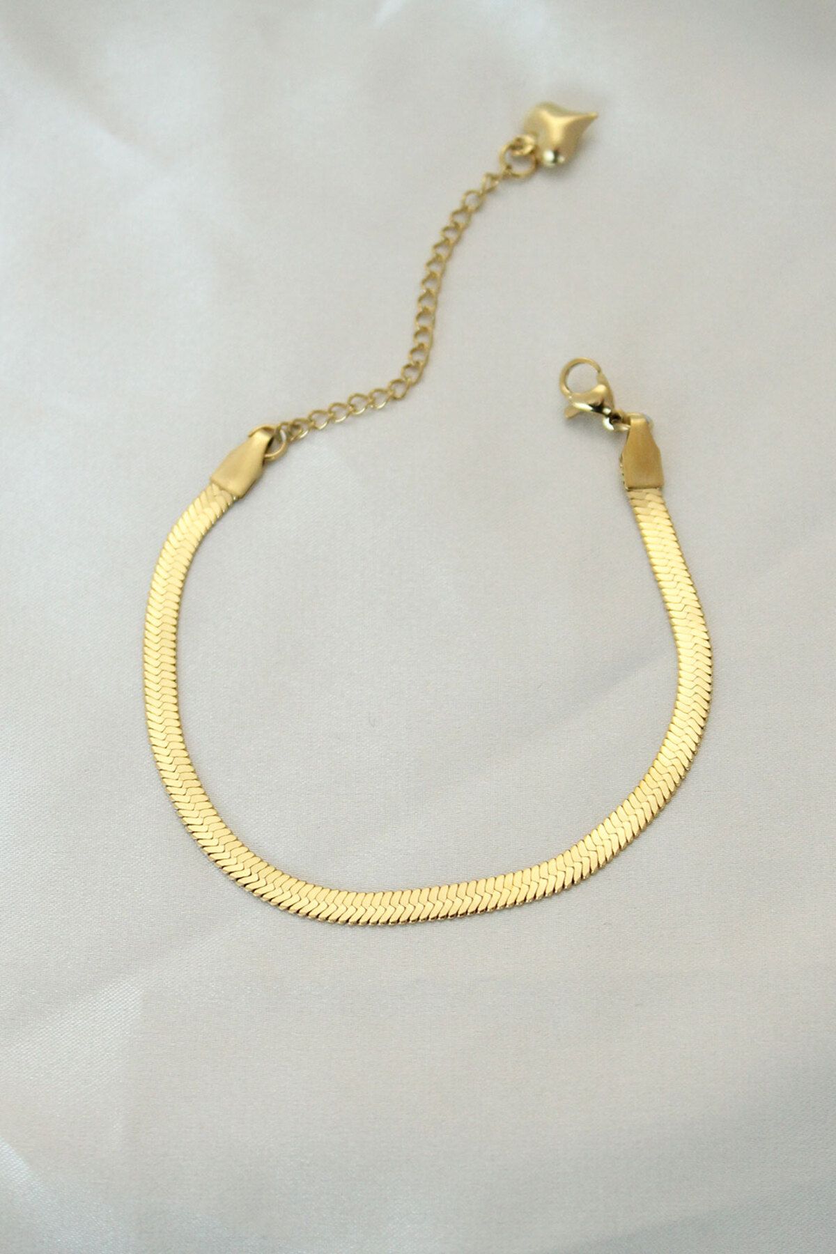 KfksStore 316L Çelik Gold Renk İtalyan Zincirli Bileklik