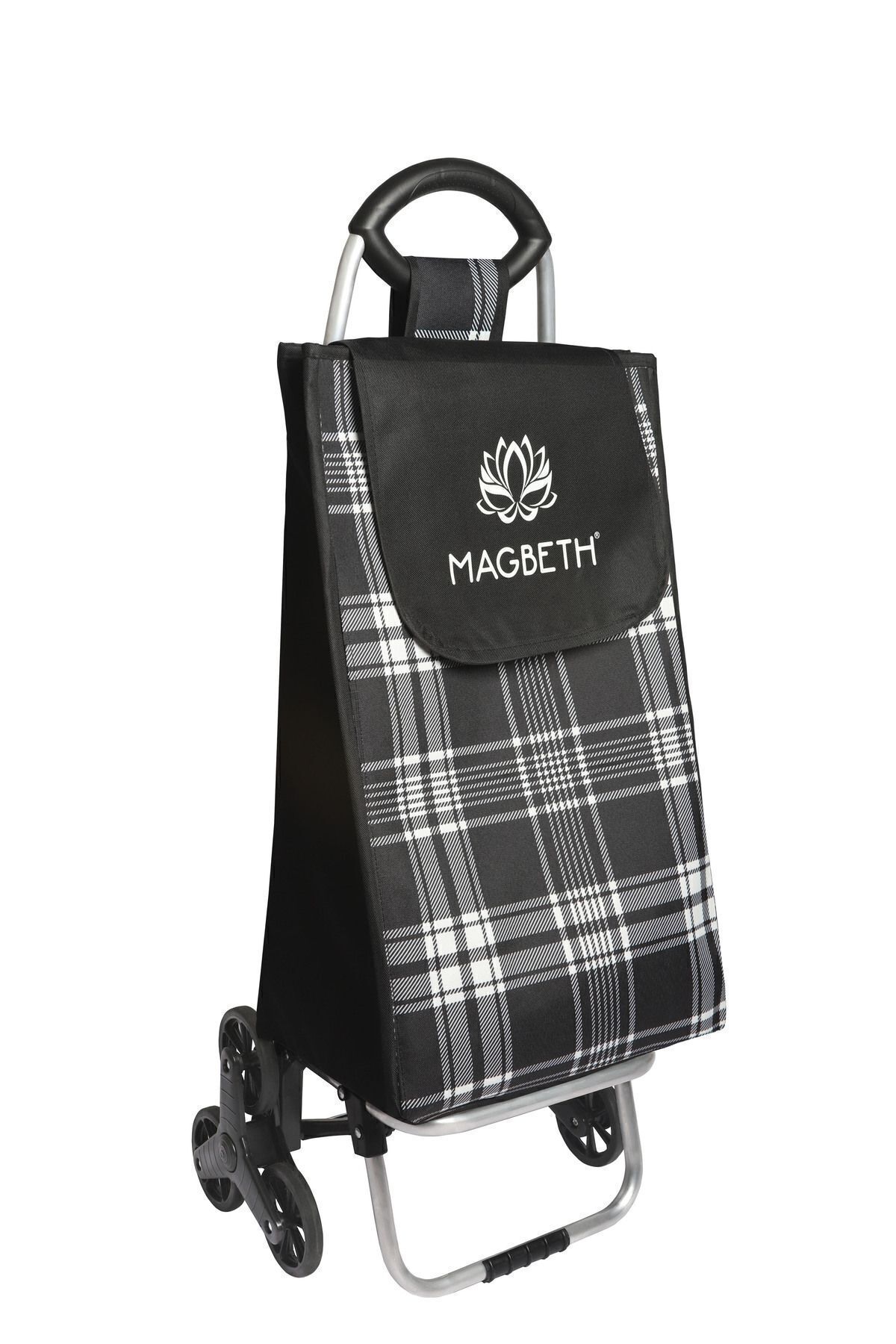 MAGBETH C200 Sessiz Silikon Üç Tekerlekli Pazar Arabası, Paslanmaz Gövde, Su Geçirmez Pazar Çantası