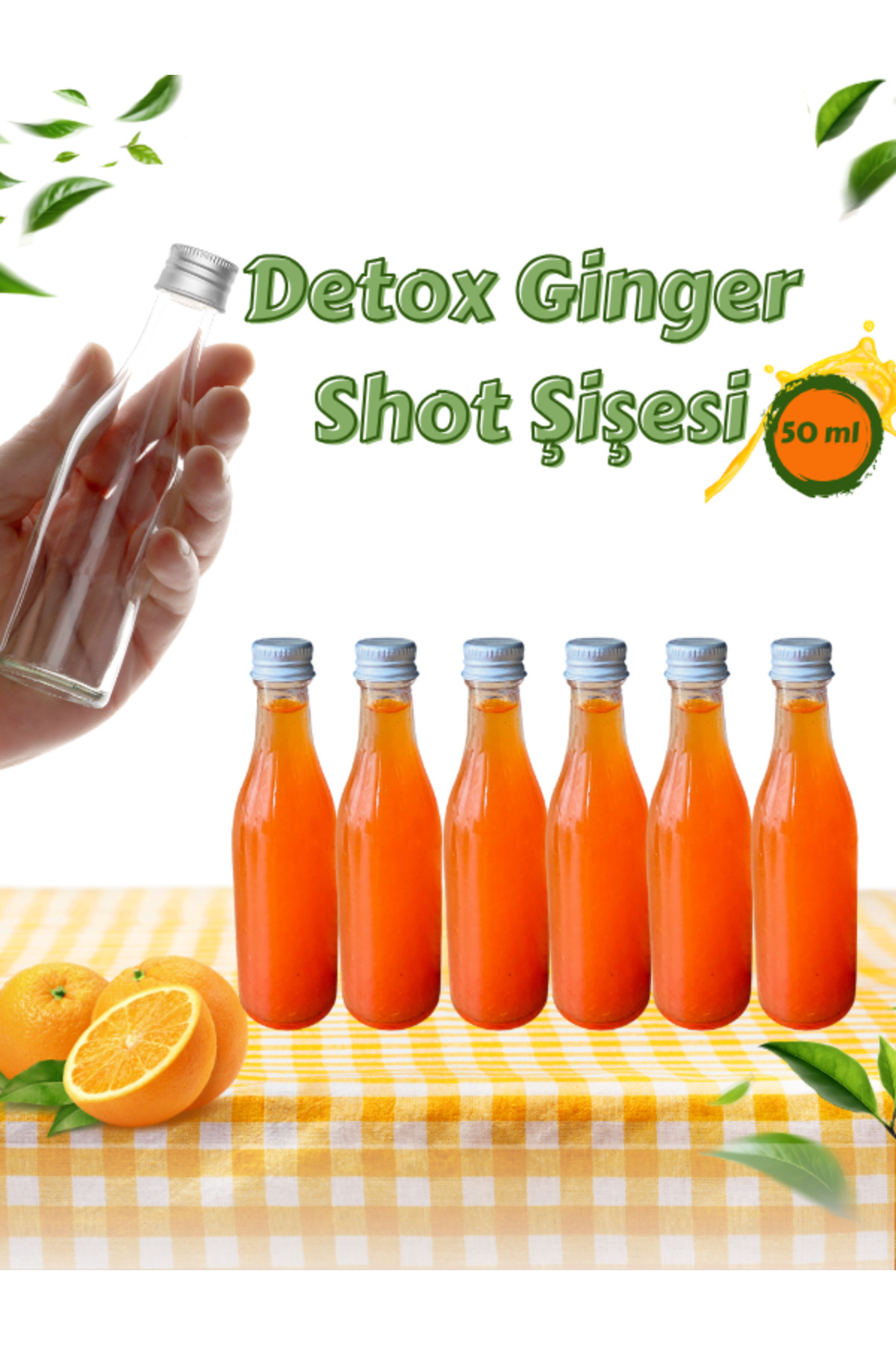 6 Pieces Drop Model Glass Oil Vinegar Lemon Sauce Glass Bottle 50 ml