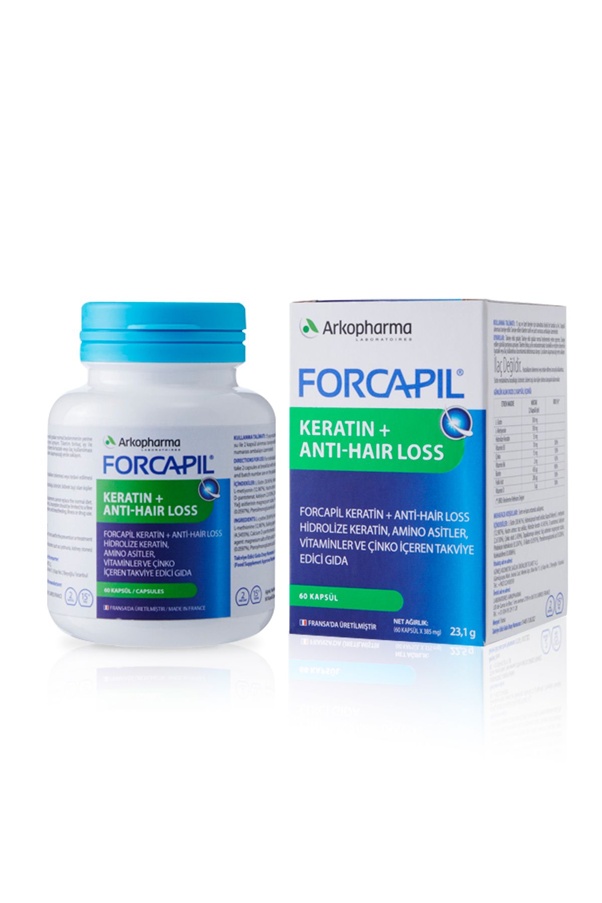 Arkopharma Forcapil® Keratin Anti Hair Loss 60