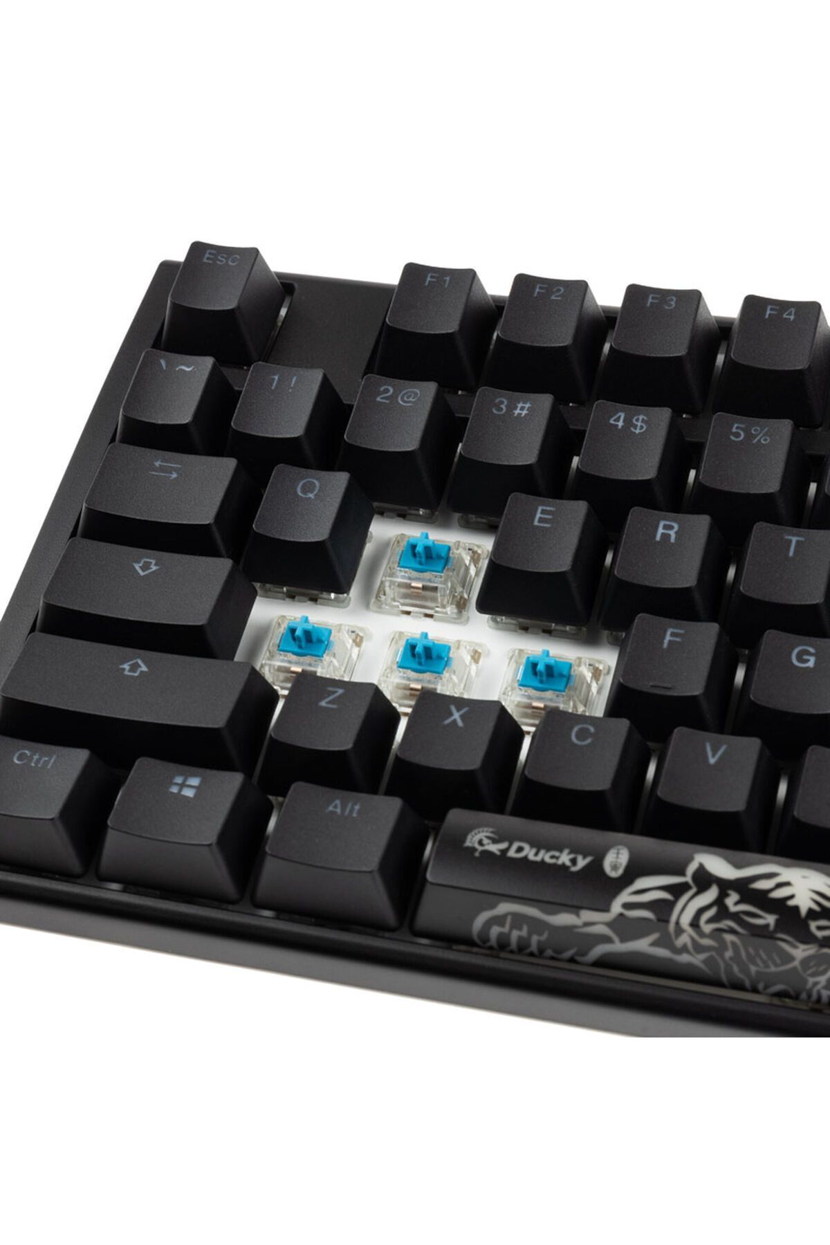 Ducky-One 3 Classic Black/White Fullsize 100% Cherry Blue Mechanical Gaming Keyboard 5