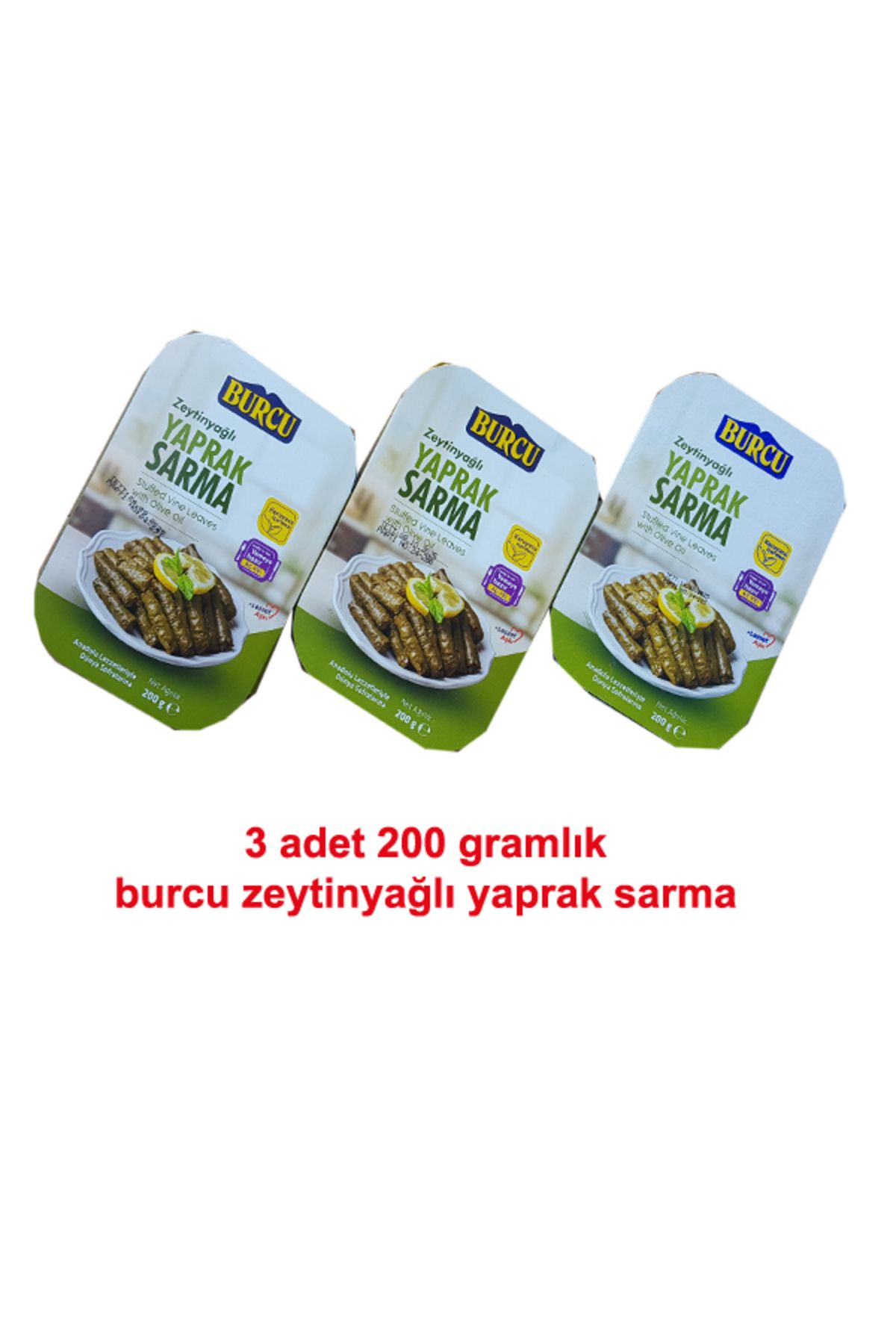 BURCU zeytinyağlı yaprak sarma 3 paket