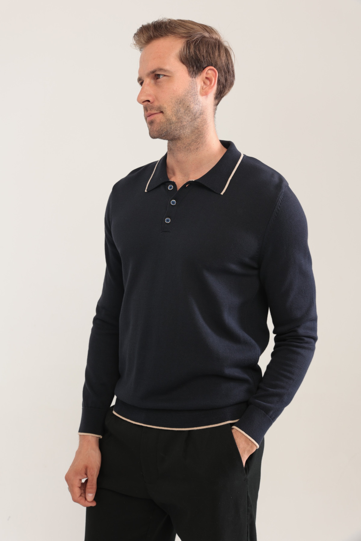 Give Way  Erkek Pamuk Triko Kazak (HEDİYE KUTULU) - Görsel 5