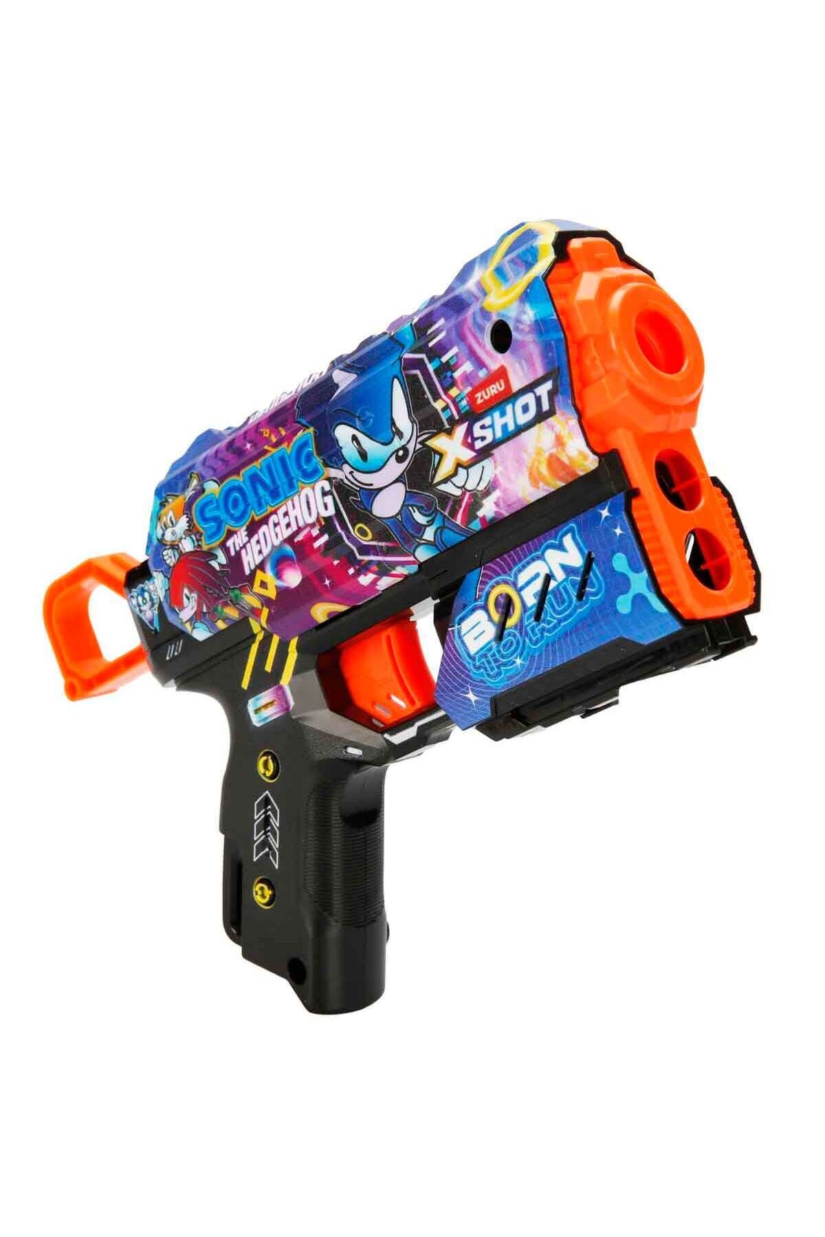 Sunman-X-Shot Skins Flux Sonic the Hedgehog 8 Bullet Sponge Dart Shooting Weapon 21 cm 2