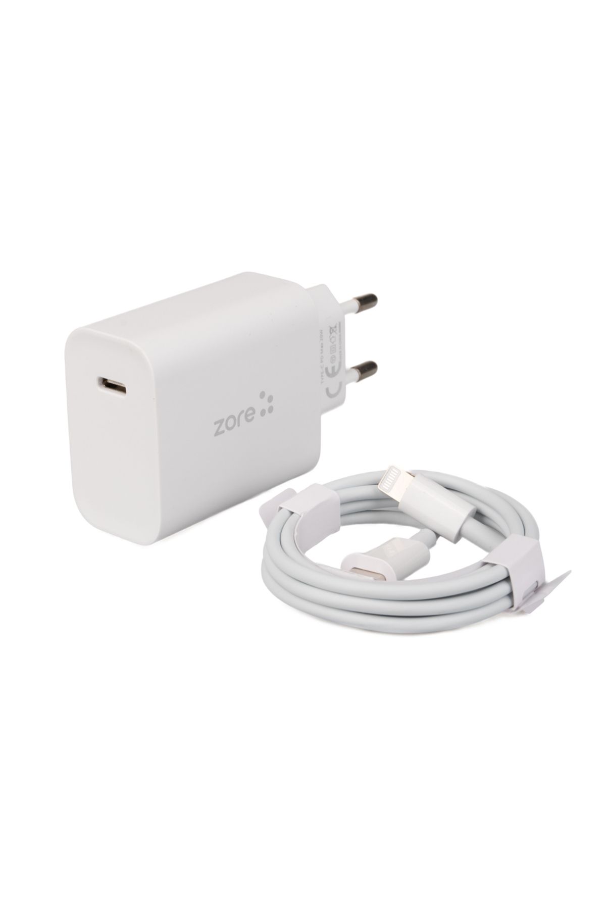 zore XMac Serisi X7 Type-C to Lightning Ev Şarj Aleti 20W - Beyaz