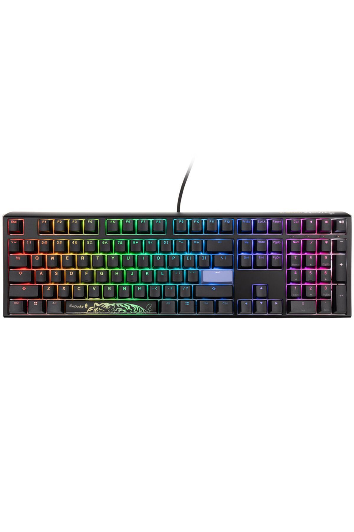 Ducky-One 3 Classic Black/White Fullsize 100% Cherry Blue Mechanical Gaming Keyboard 2