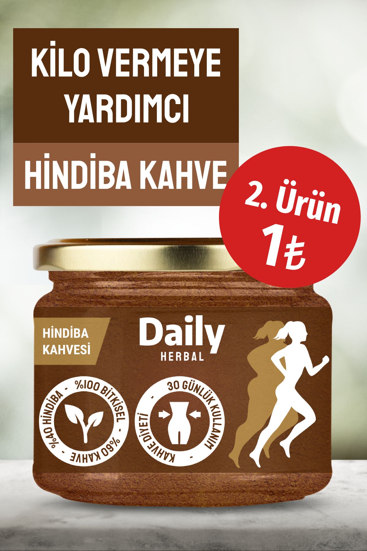 Daily Herbal Kilo Vermeye Yardımcı Hindiba Kahve 1 Aylık Kullanım 150gr