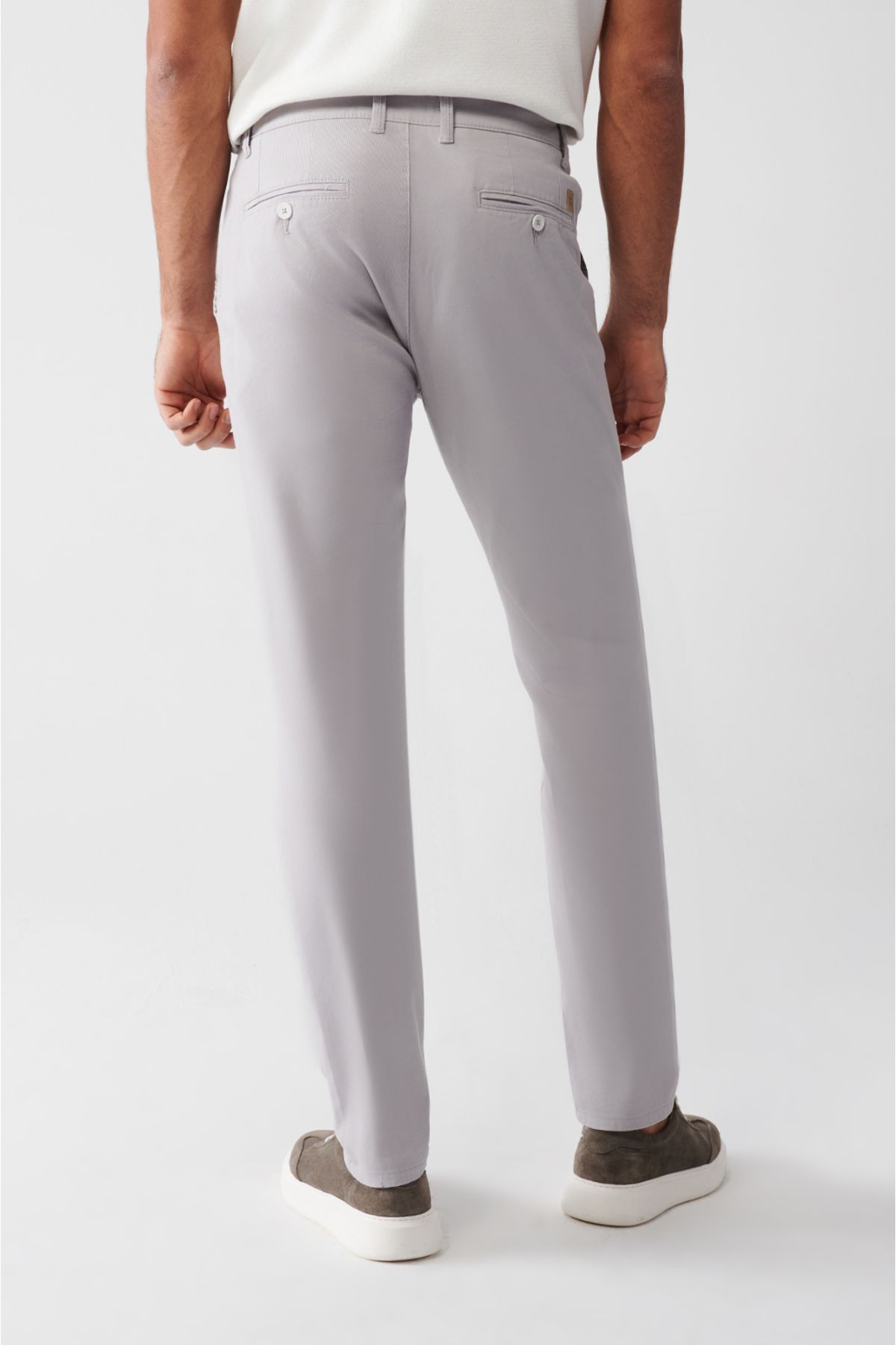 شلوار کانواس Chino مردانه سنگی انعطاف پذیر Avva B003002