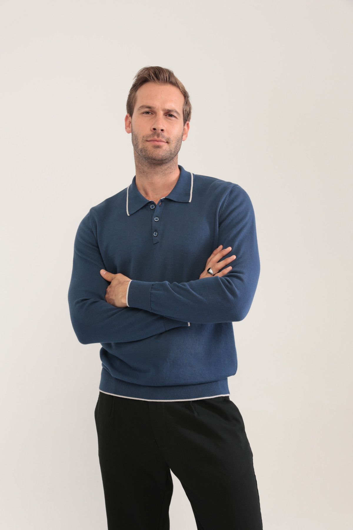 Give Way  Erkek Pamuk Triko Kazak (HEDİYE KUTULU) - Görsel 5