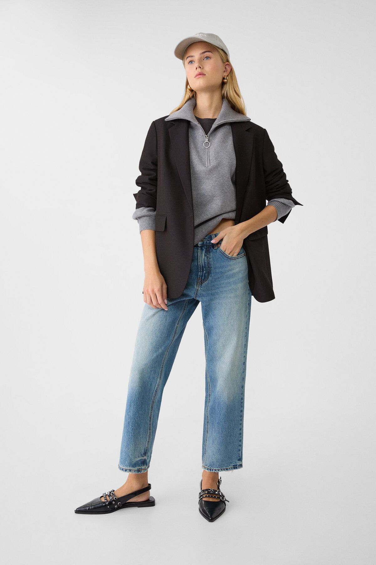 Stradivarius-Cropped straight jeans 1