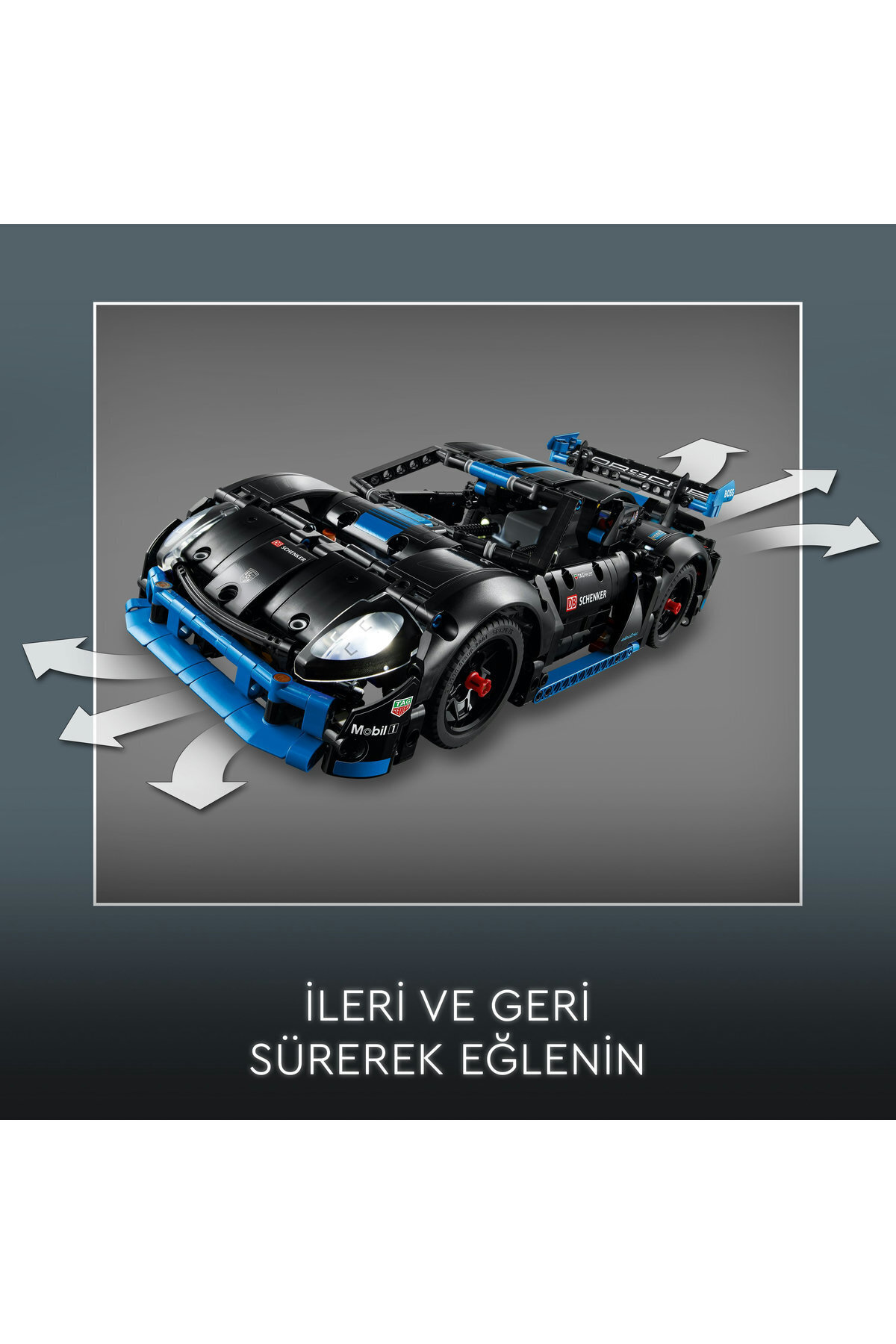 مجموعه ساختنی ماشین مسابقه ® Technic پورشه GT4 e-Performance مدل 42176 برای کودکان ۱۰ سال و بالاتر (۸۳۴ قطعه)