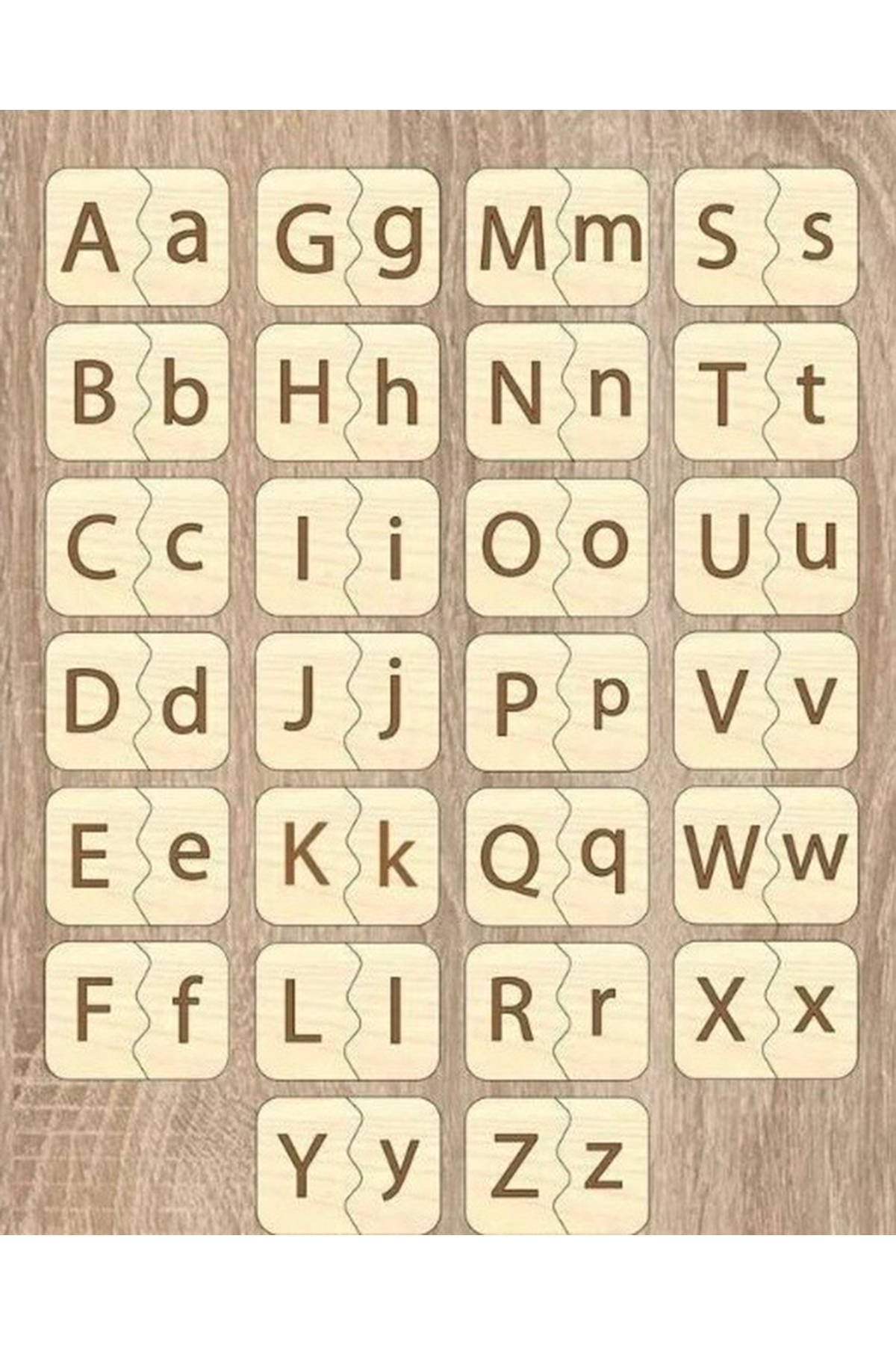 Bellacasa Büyük Küçük Harf Eşleme Puzzle Kartı, Eğitici Oyuncak, Montessori Eğitim Oyuncak, Motor Zeka Oyuncak fotoğrafı 6 (önizleme)