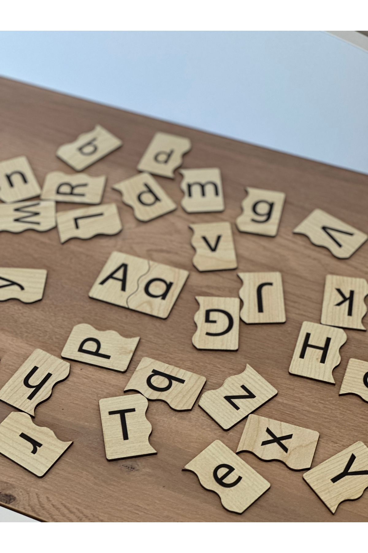 Bellacasa Büyük Küçük Harf Eşleme Puzzle Kartı, Eğitici Oyuncak, Montessori Eğitim Oyuncak, Motor Zeka Oyuncak fotoğrafı 3 (önizleme)